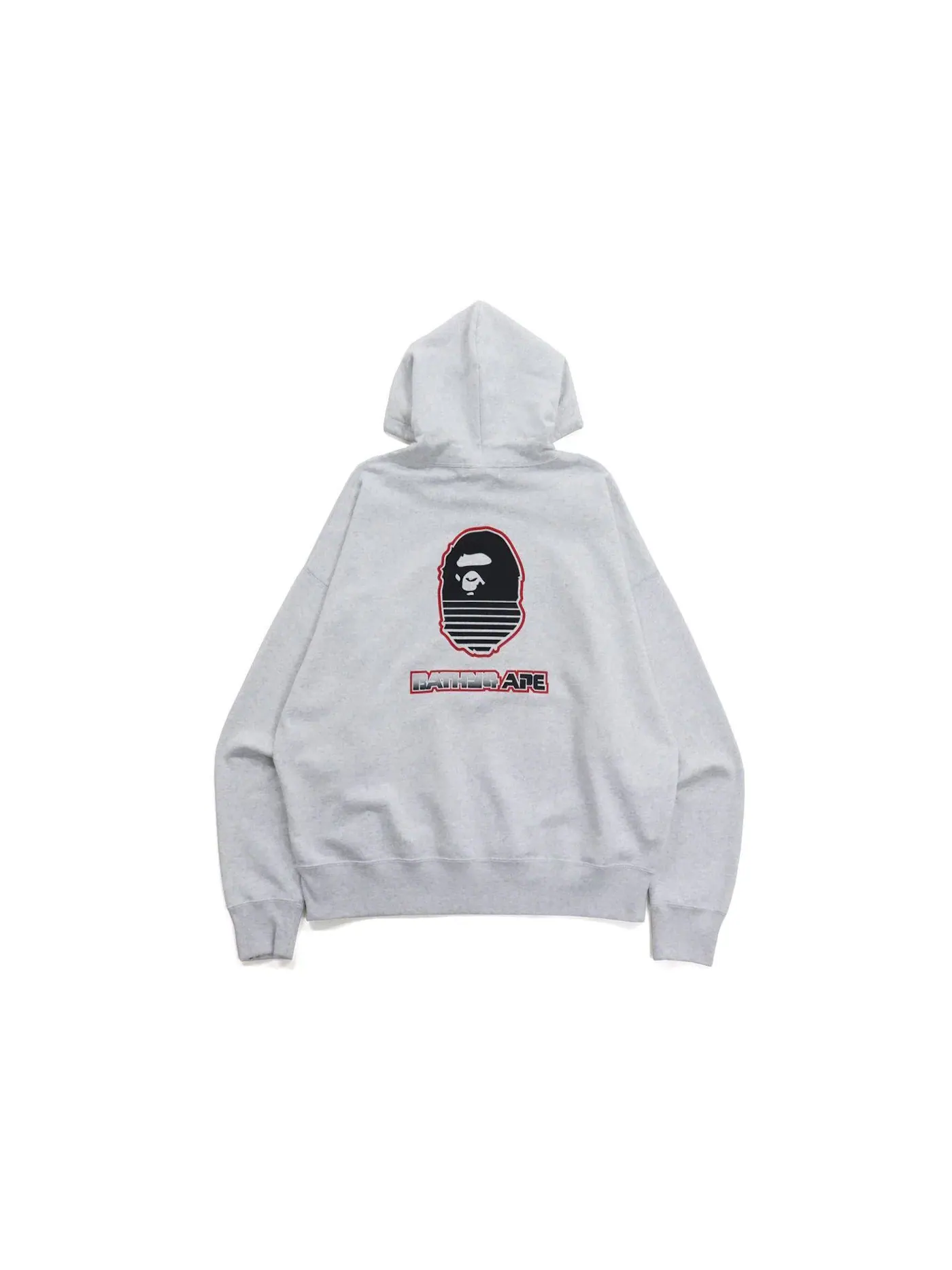 Мужской худи свободного кроя с принтом BAPE Graphic #1 BAPE — изображение 2 из 2, серый