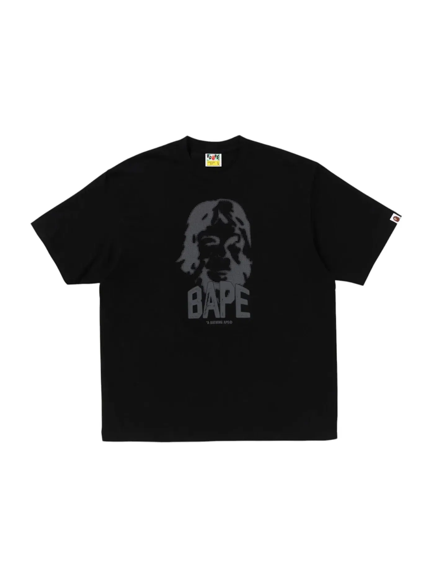 Мужская футболка свободного кроя с графическим принтом BAPE — изображение 1 из 1, черный