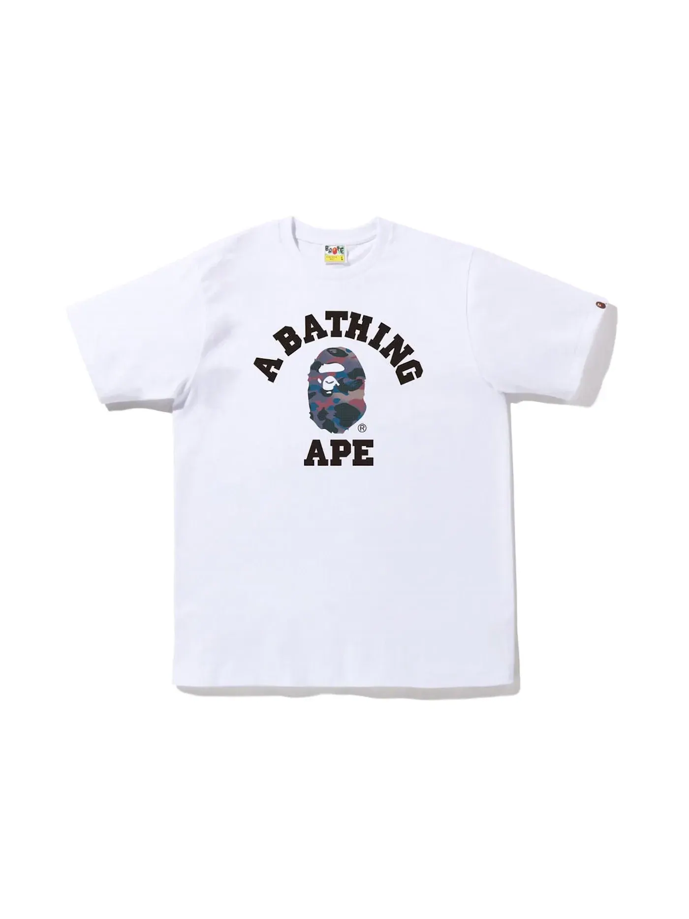 Мужская футболка с принтом BAPE Tee (FW22) — изображение 1 из 1, белый фиолетовый