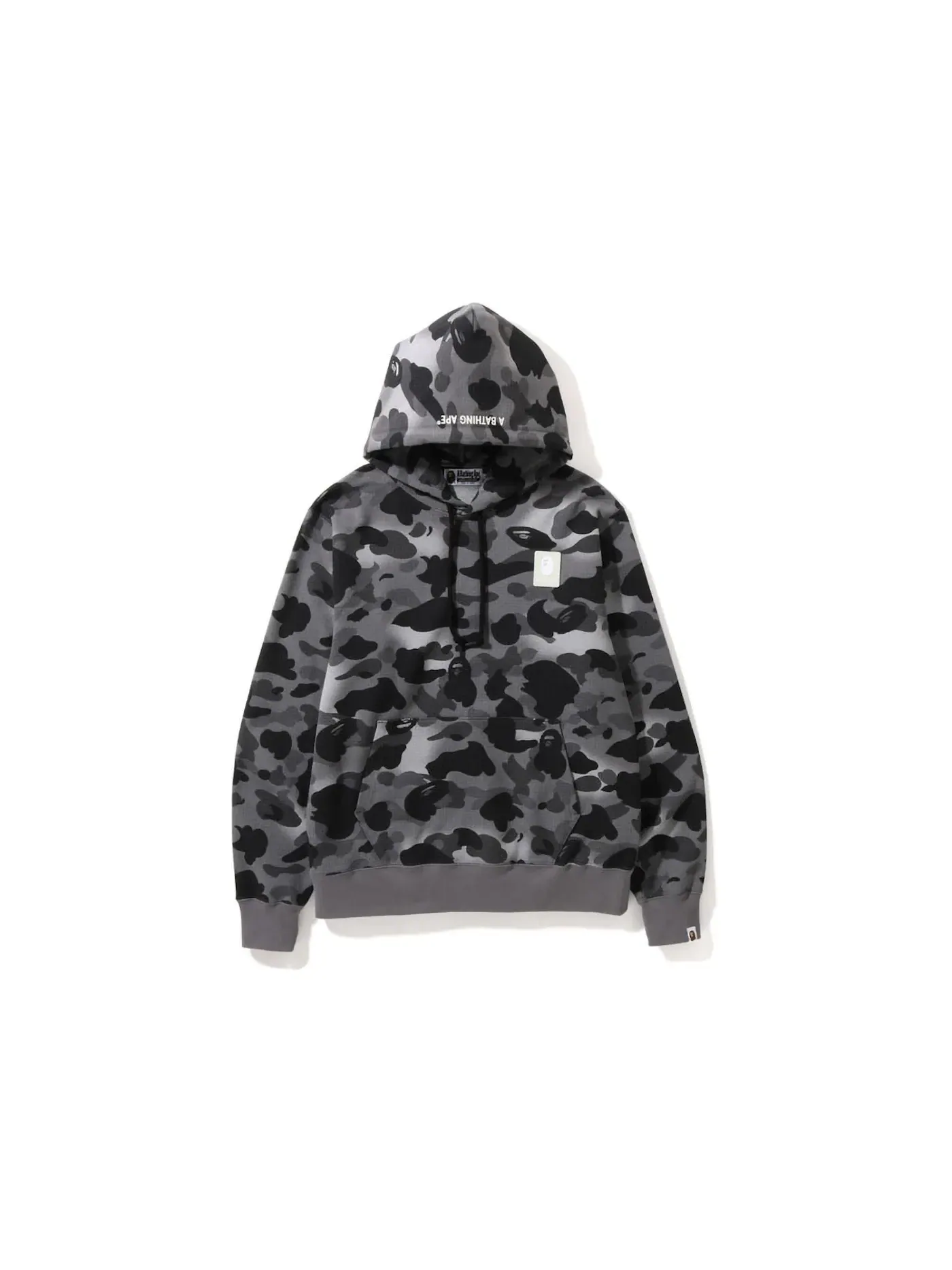 Мужской худи с принтом Grid Camo BAPE — изображение 1 из 1, черный