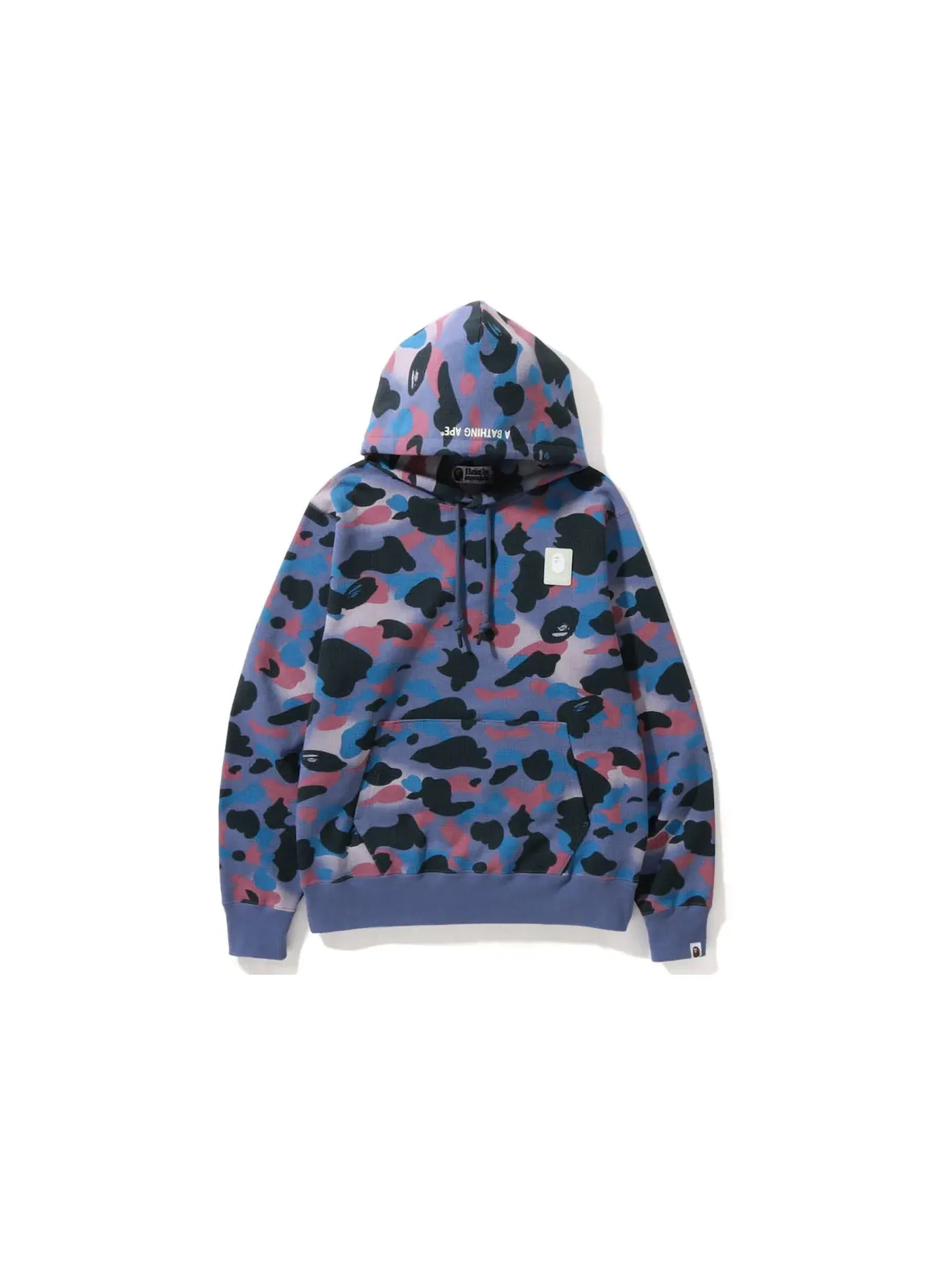 Мужской худи с принтом Grid Camo BAPE — изображение 1 из 1, фиолетовый