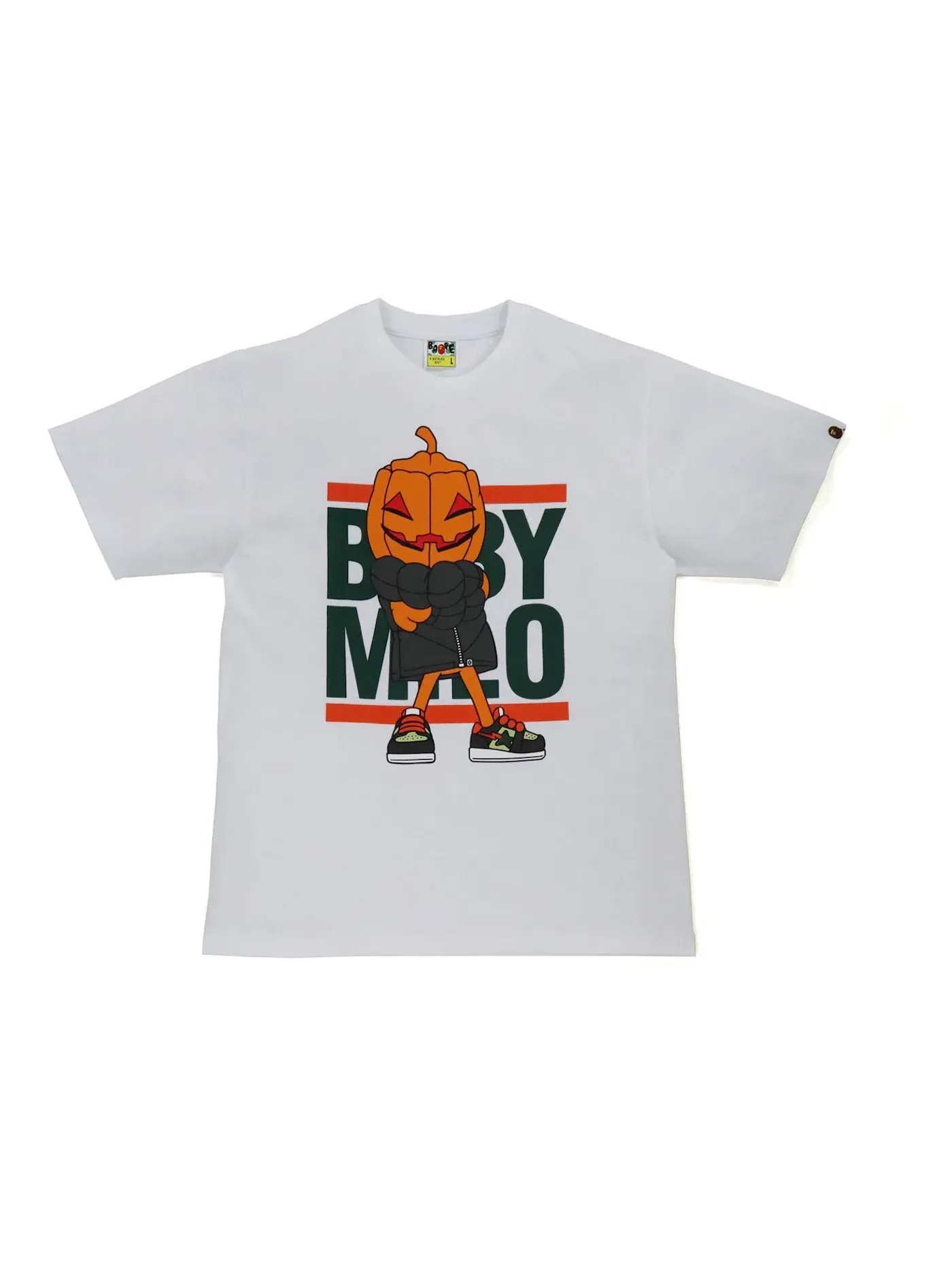 Мужская футболка с принтом BAPE Halloween Baby Milo Tee (FW21) — изображение 1 из 1, белый
