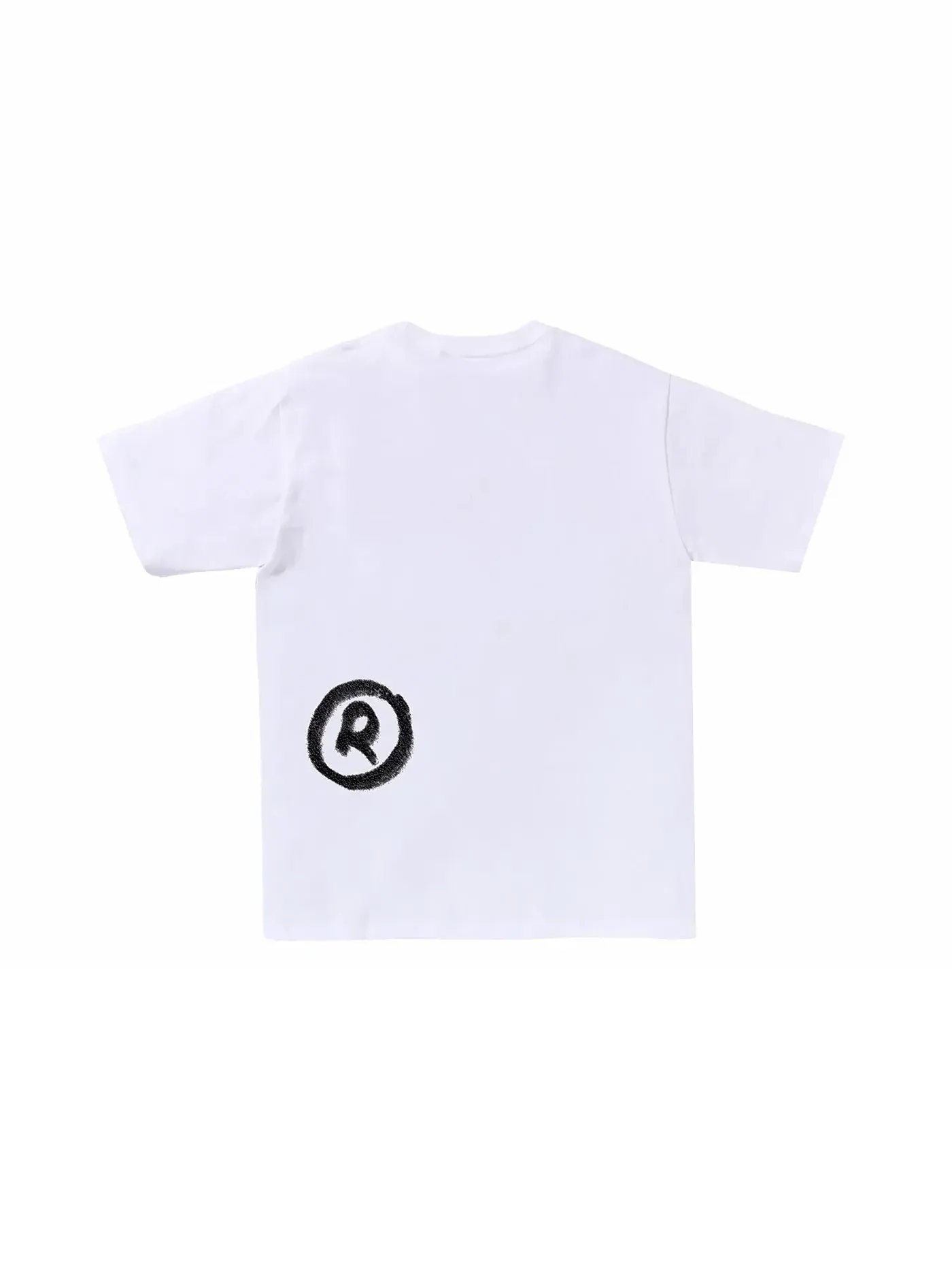 Мужская футболка с принтом Hand Draw By Bathing Ape BAPE — изображение 2 из 2, белый