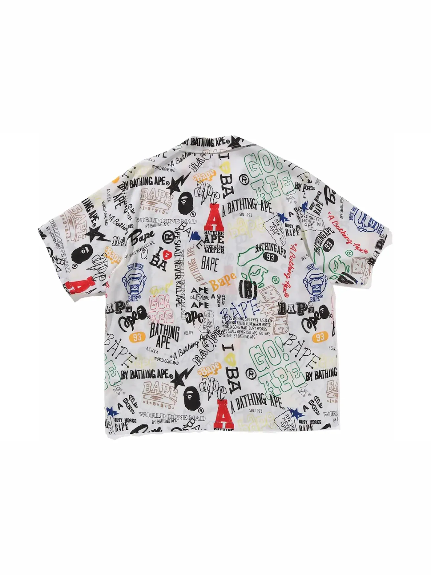 Мужская рубашка с открытым воротником BAPE Hand Draw — изображение 2 из 2, белый