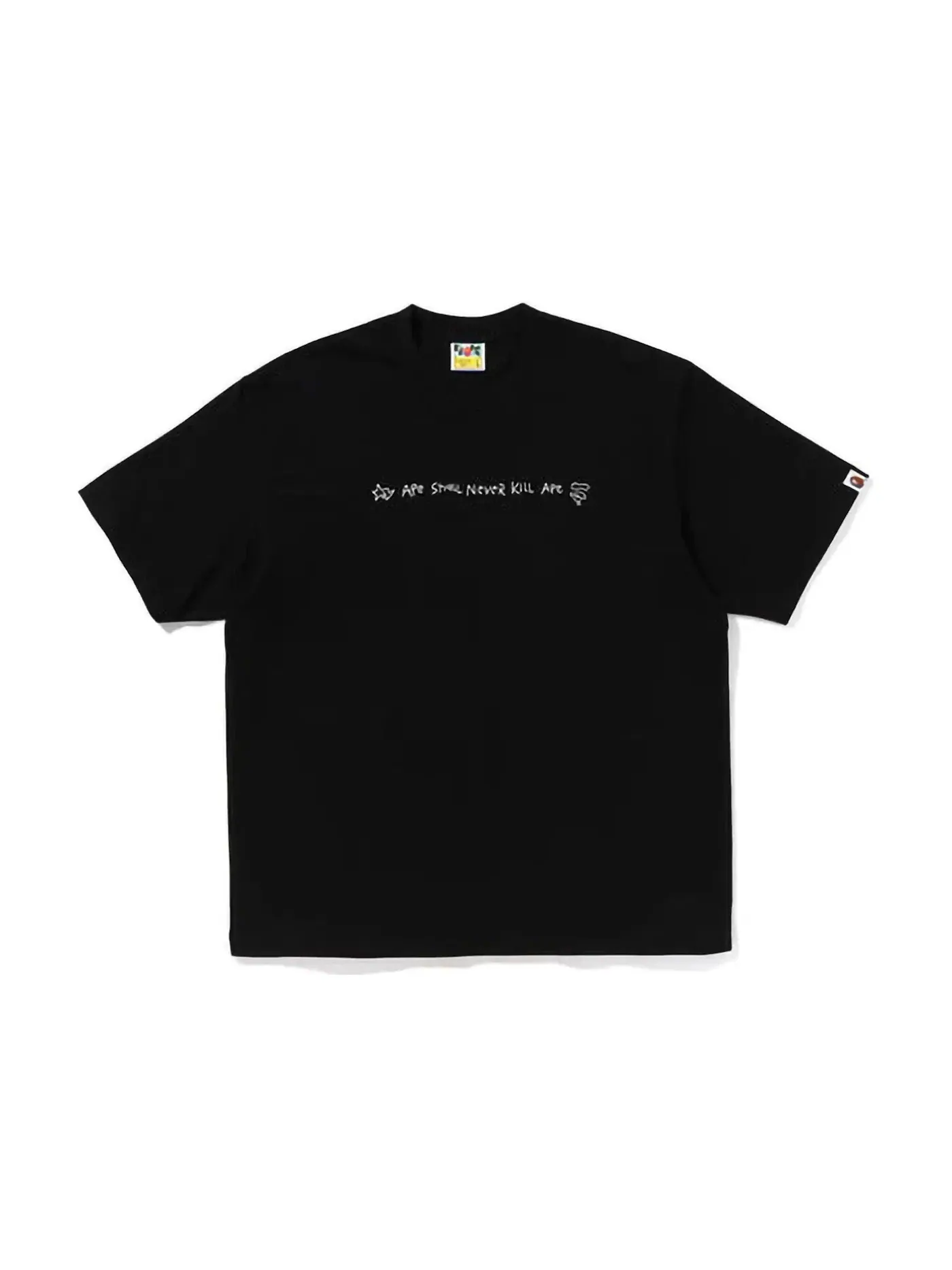 Мужская футболка свободного кроя BAPE — изображение 1 из 2, черный
