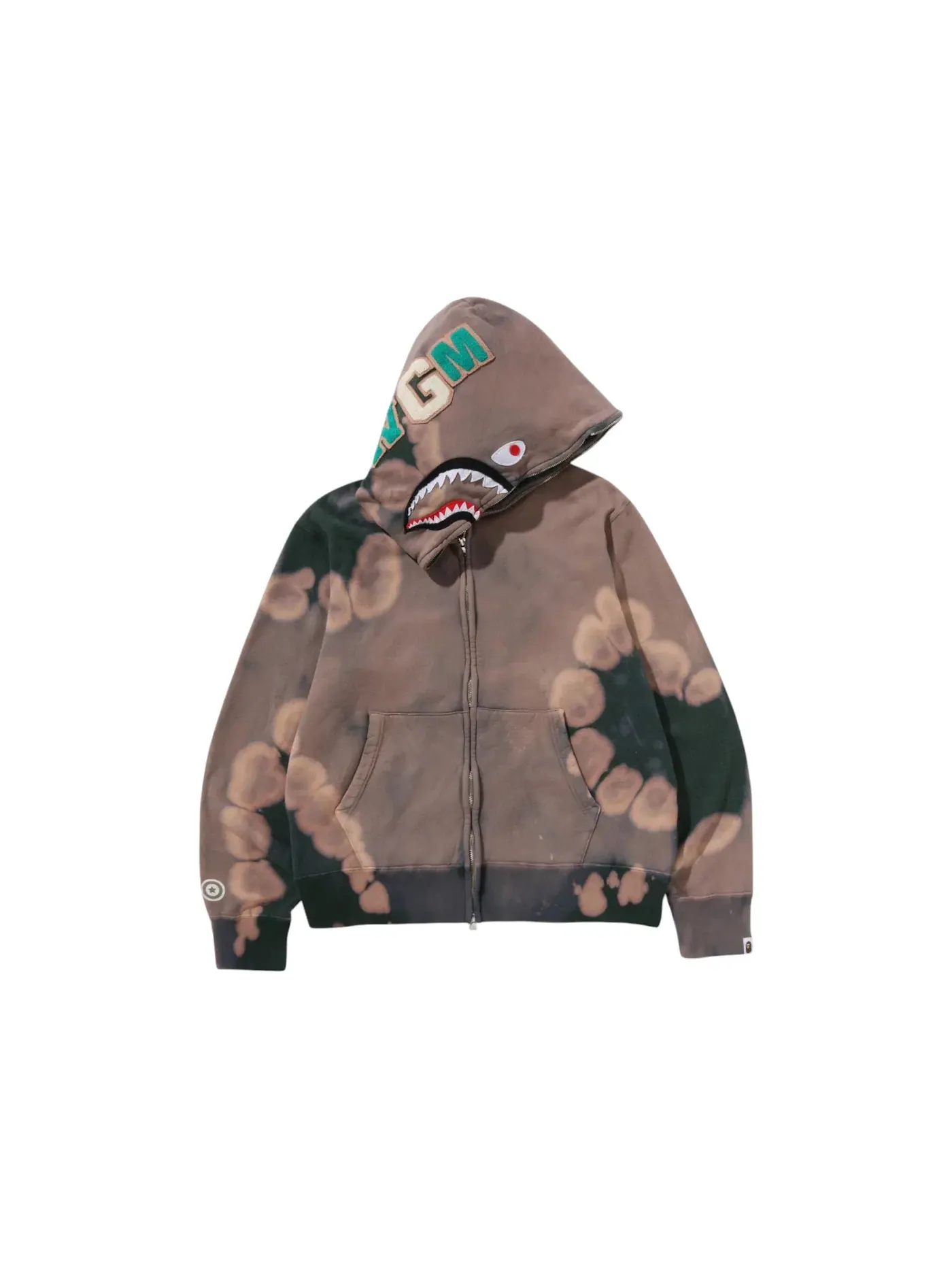 Мужская худи с капюшоном с длинным рукавом BAPE — изображение 1 из 1, зеленый
