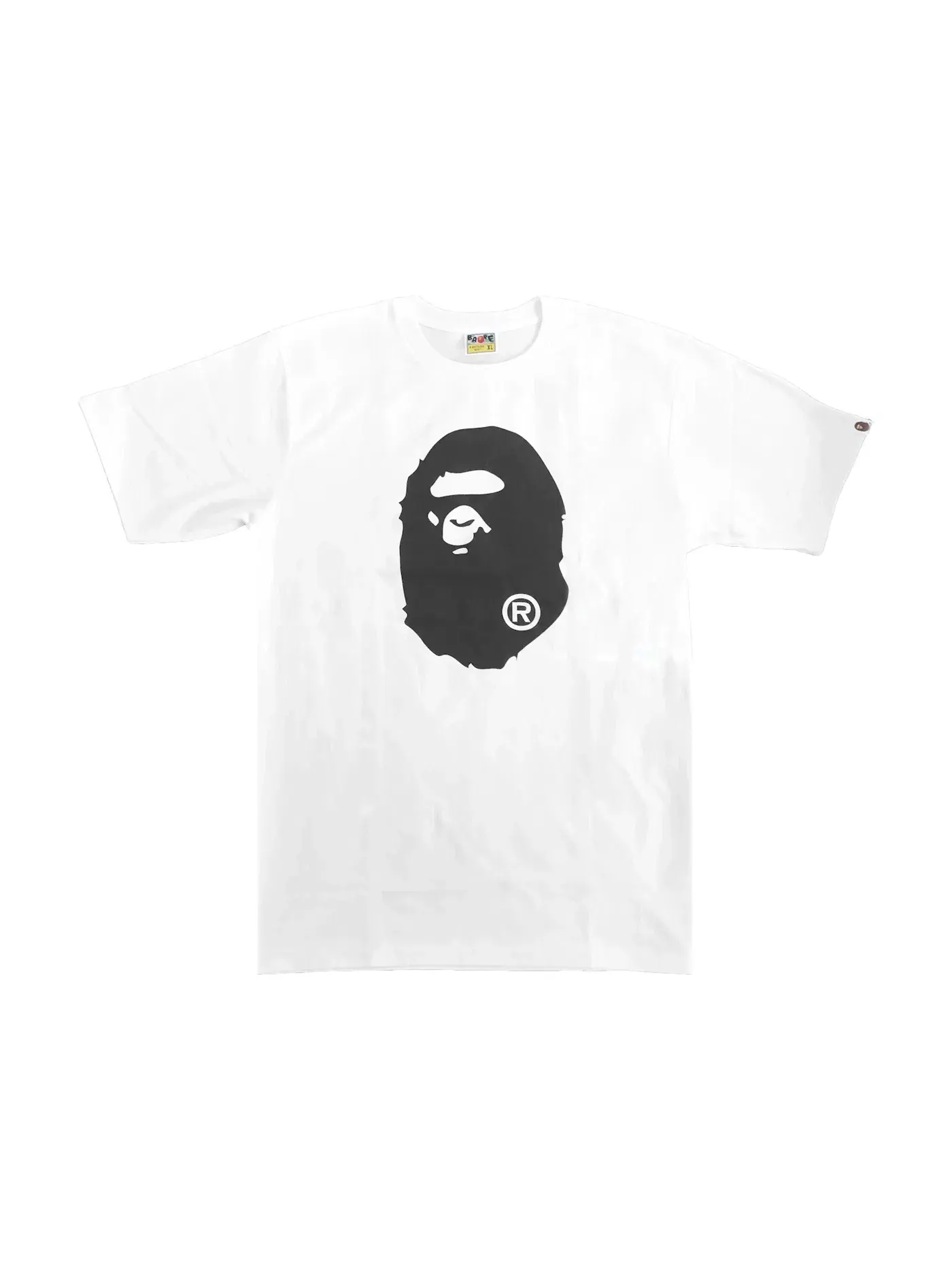 Мужская футболка с принтом Happy New Year Ape Head BAPE — изображение 1 из 1, белый