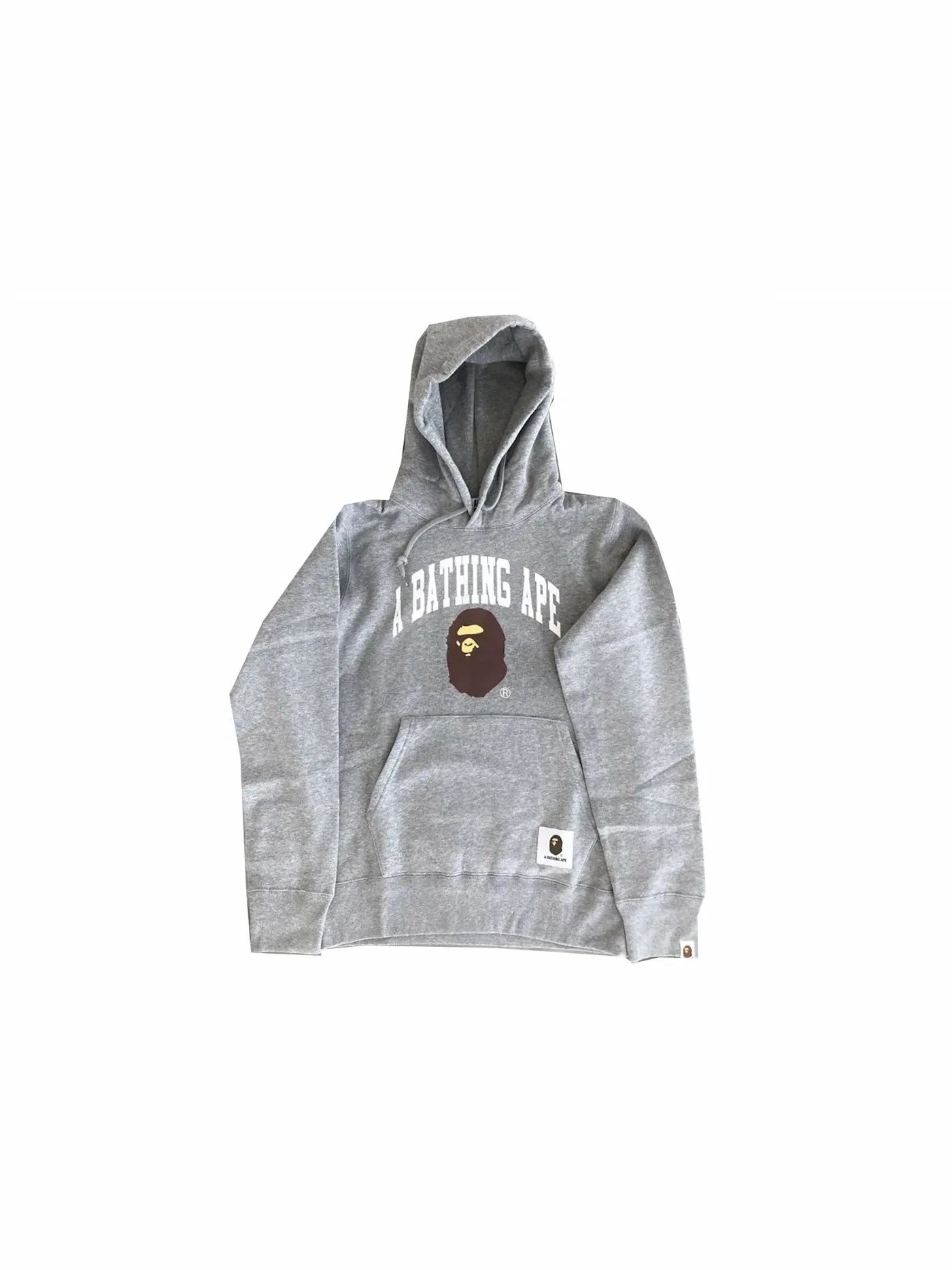 Мужской худи с принтом BAPE Happy New Year Hoodie SS22 BAPE — изображение 1 из 1, серый