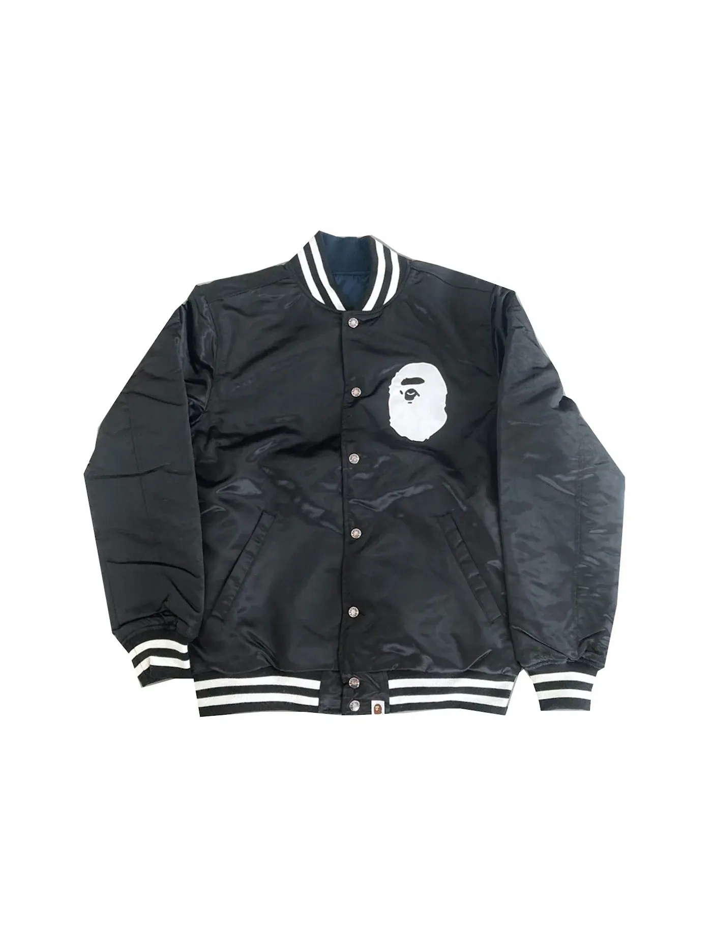 Мужская куртка-бомбер с принтом BAPE Jacket (SS22) — изображение 1 из 2, черный