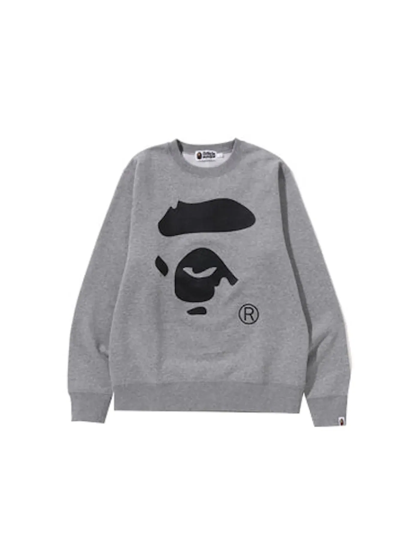 Мужской свитшот с круглым вырезом BAPE — изображение 1 из 1, серый