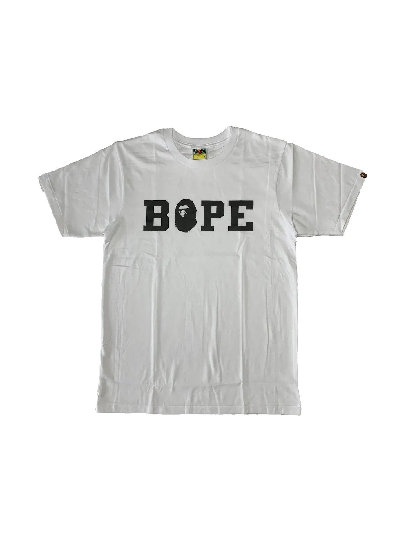 Мужская футболка с принтом BAPE Happy New Year Spell Out Tee — изображение 1 из 1, белый