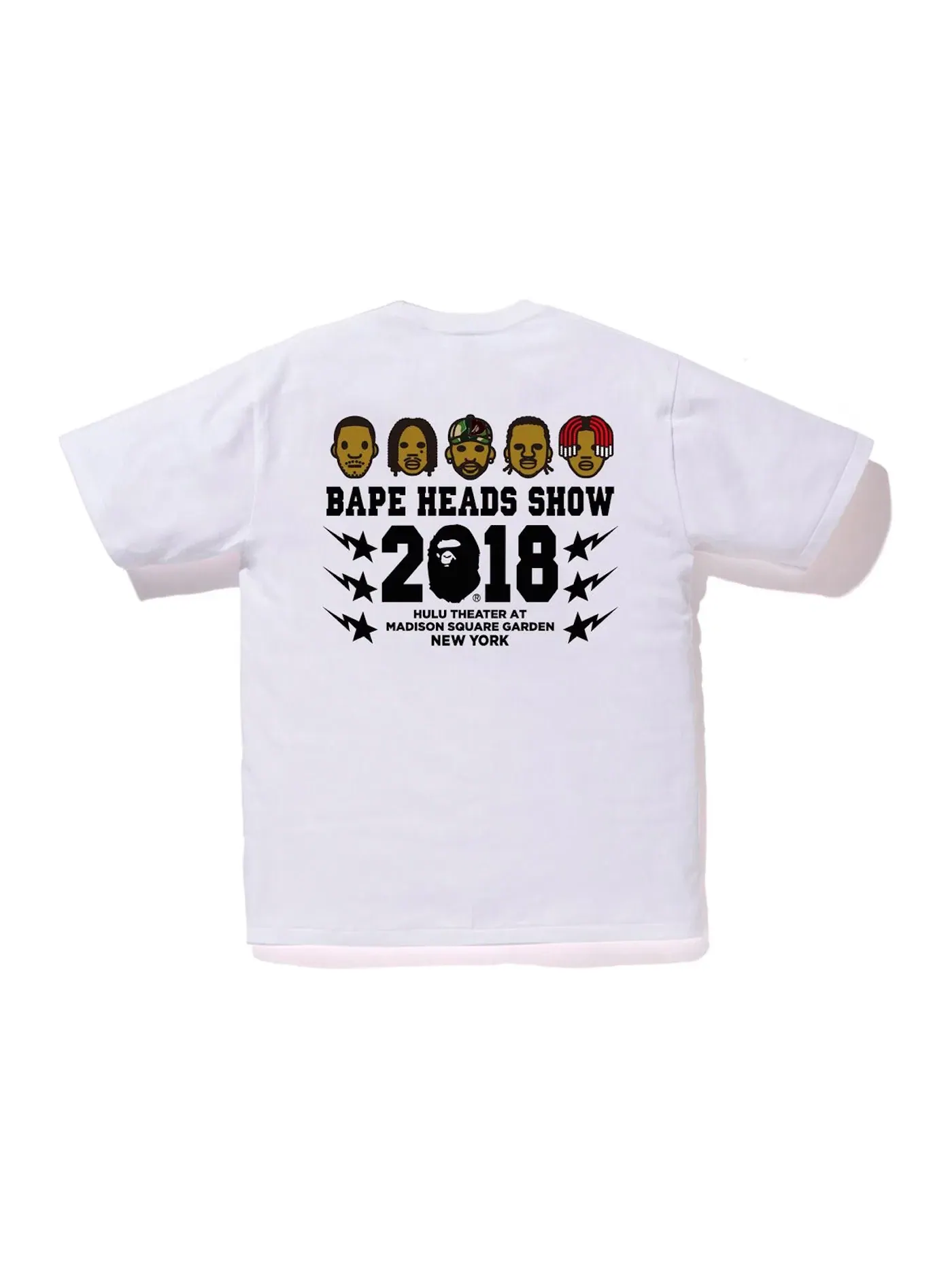 Мужская футболка с принтом BAPE Heads Show Hulu Theater Tee — изображение 1 из 2, белый