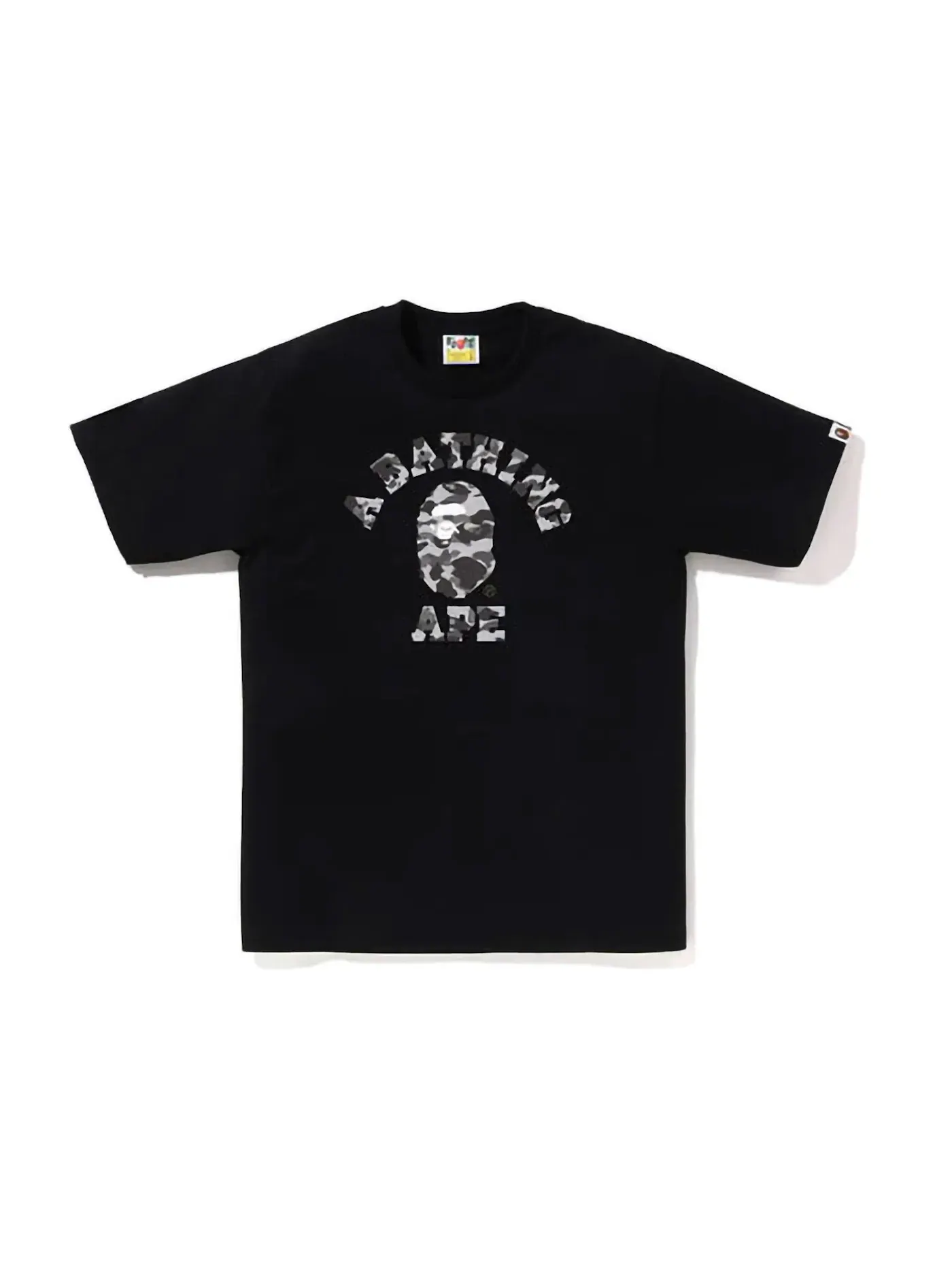 Мужская футболка с камуфляжным принтом BAPE — изображение 1 из 1, черный