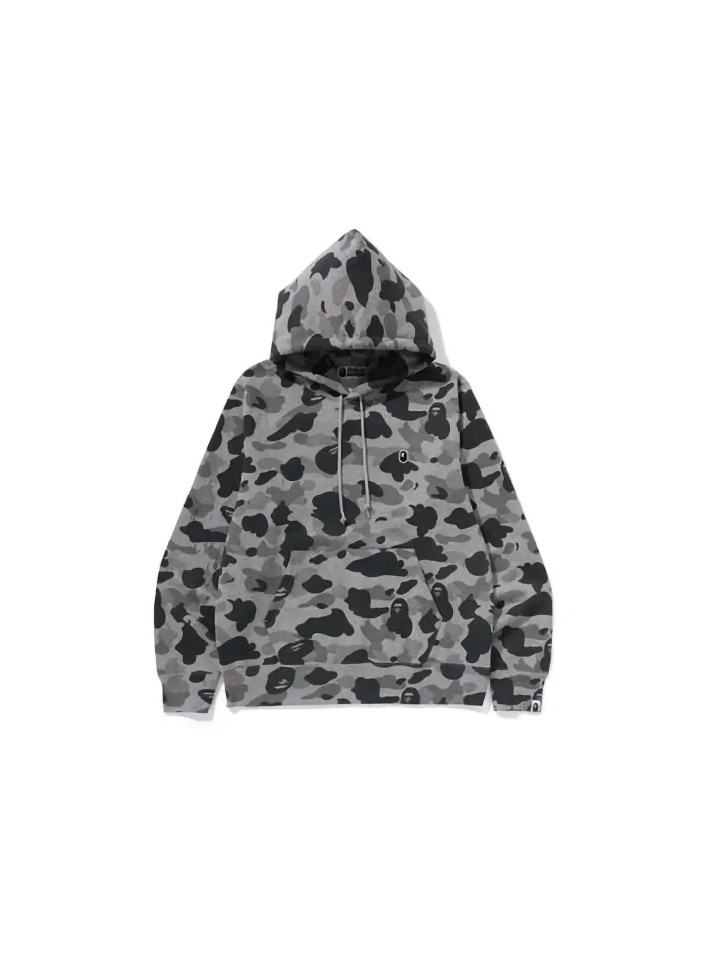 Мужской пуловер с капюшоном с камуфляжным принтом BAPE — изображение 1 из 2, серый