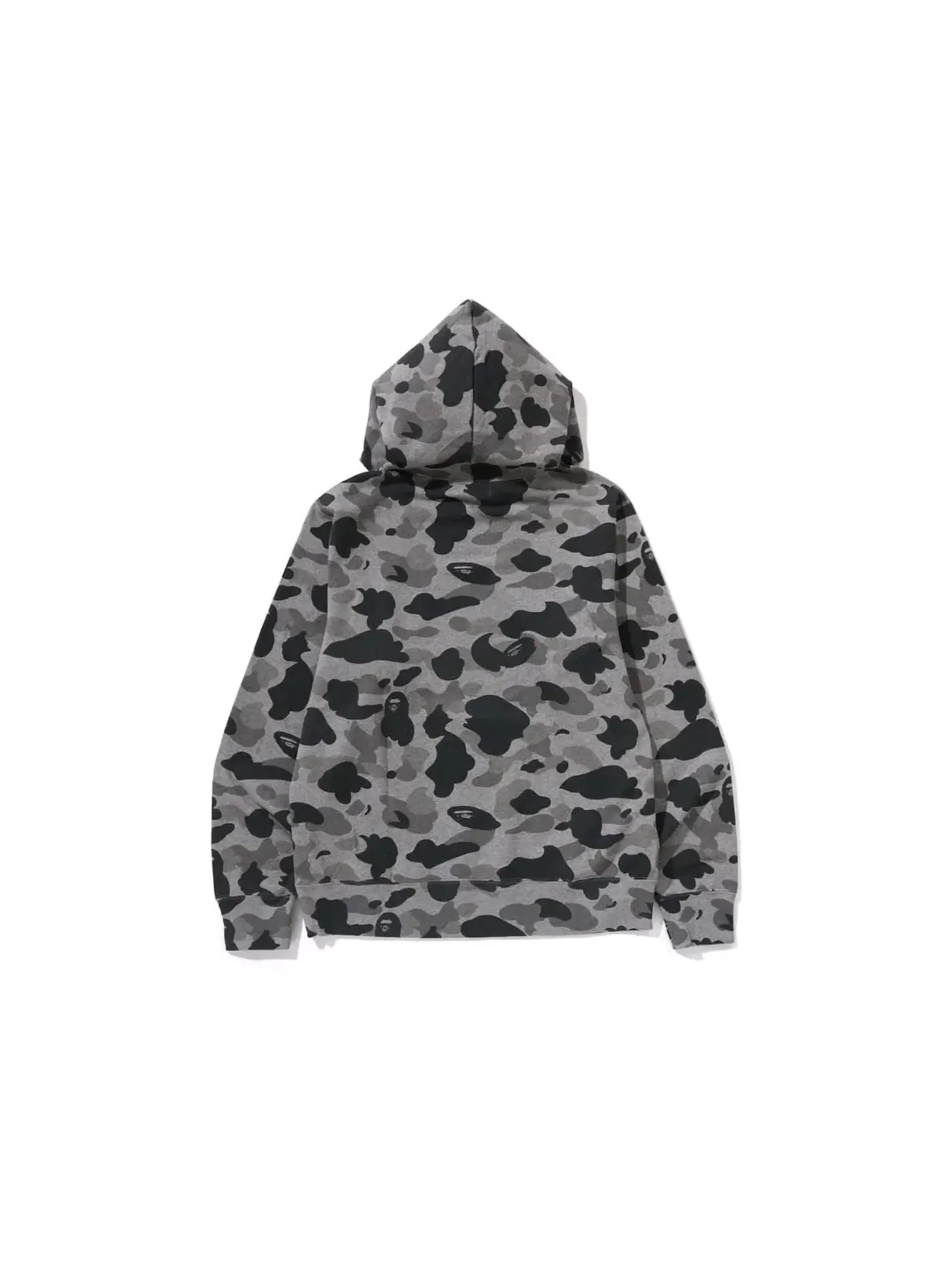 Мужской пуловер с капюшоном с камуфляжным принтом BAPE — изображение 2 из 2, серый