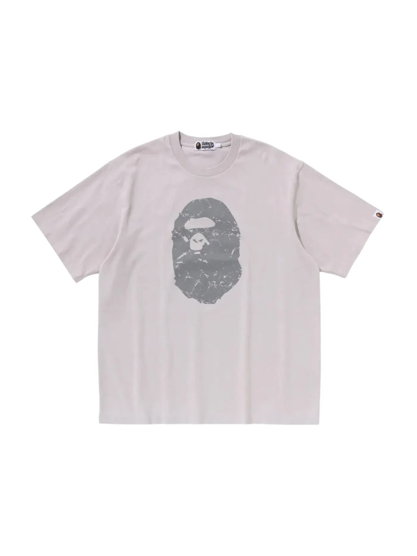 Мужская футболка свободного кроя с принтом BAPE Tee BAPE — изображение 1 из 2, серый