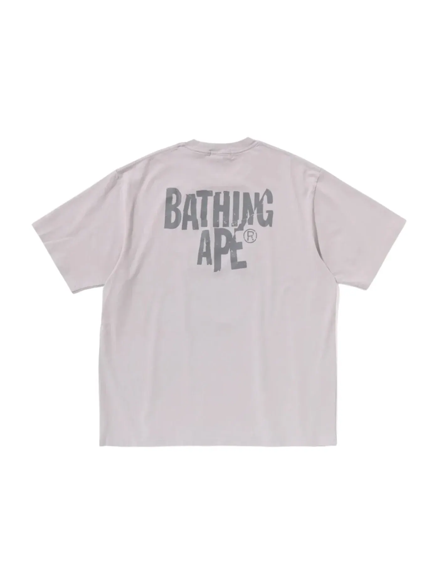 Мужская футболка свободного кроя с принтом BAPE Tee BAPE — изображение 2 из 2, серый