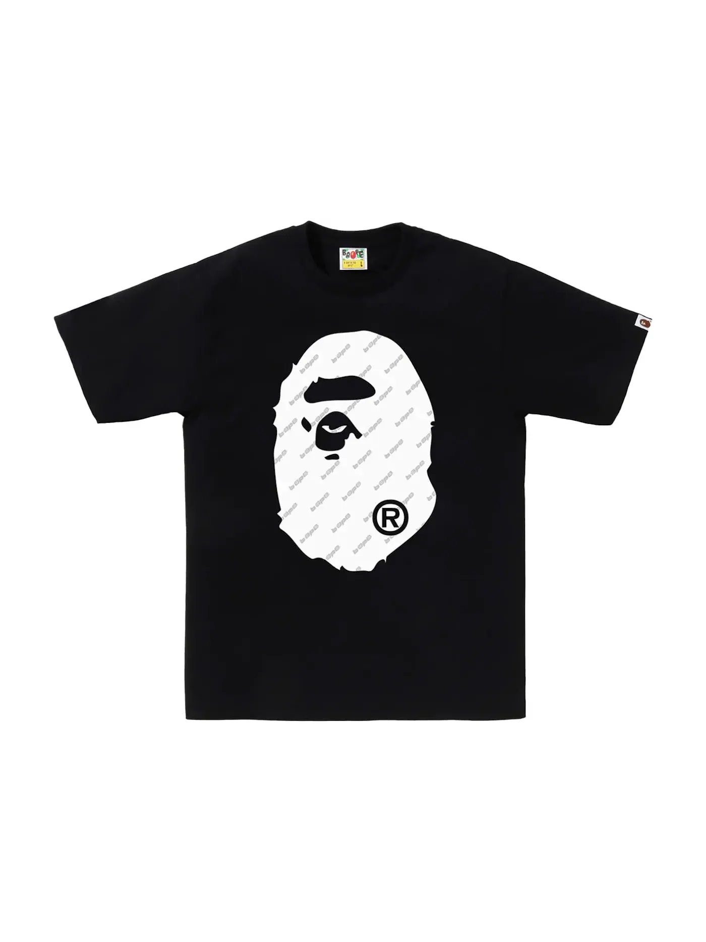 Мужская футболка с принтом BAPE Hexagram Big Ape Head Tee — изображение 1 из 2, черный