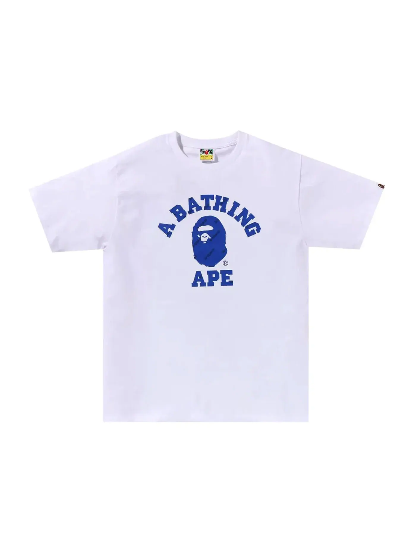 Мужская футболка с принтом BAPE Hexagram College Tee (FW24) BAPE — изображение 1 из 1, белый