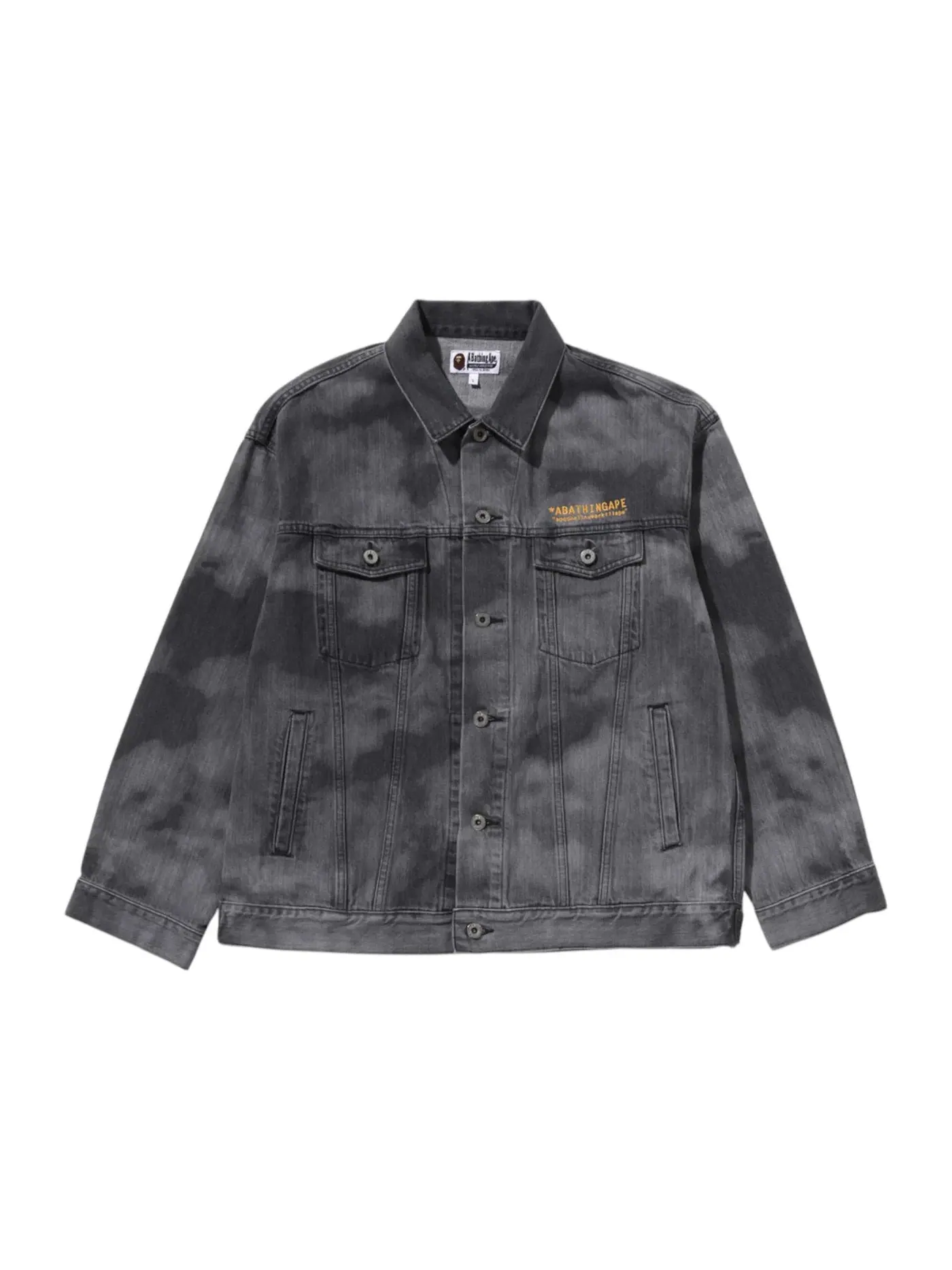 Мужская джинсовая куртка с принтом BAPE Jacket BAPE — изображение 1 из 2, черный
