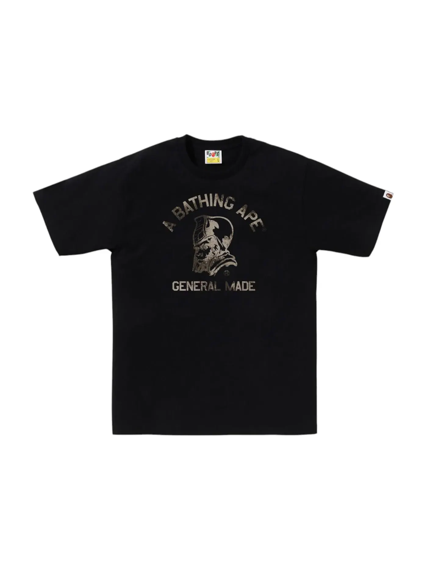 Мужская футболка с принтом BAPE Tee — изображение 1 из 1, черный
