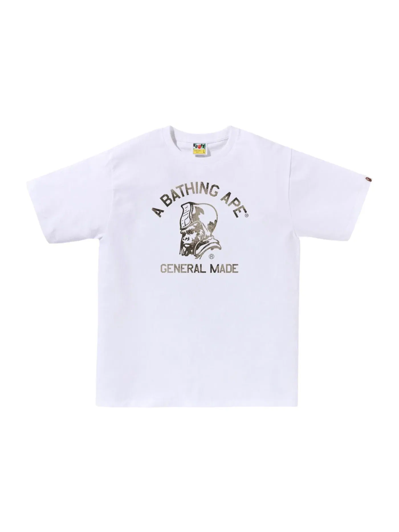 Мужская футболка с принтом BAPE Tee White — изображение 1 из 1, белый