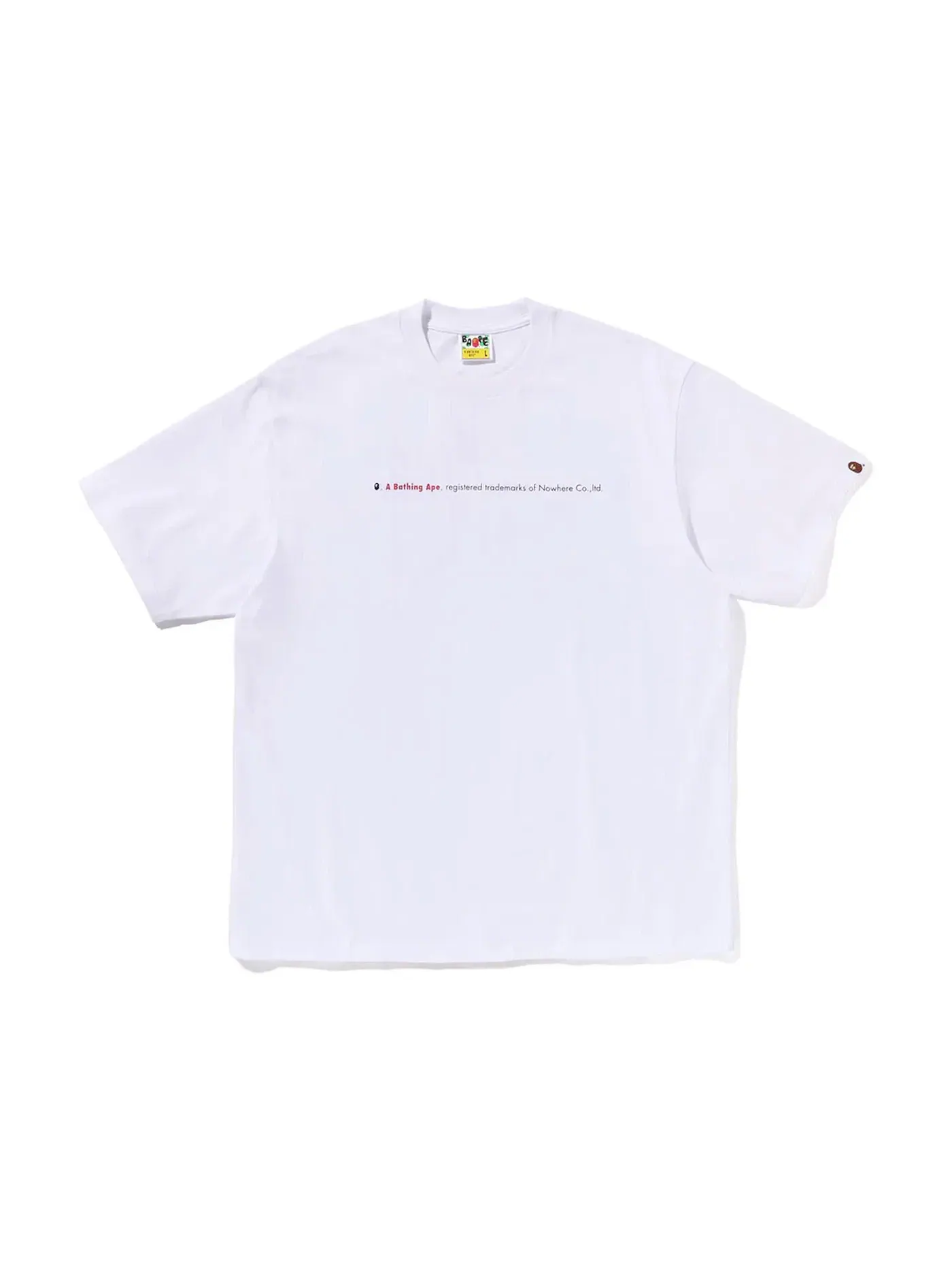 Мужская футболка с принтом BAPE Highlight Logo Relaxed Fit Tee BAPE — изображение 2 из 2, белый