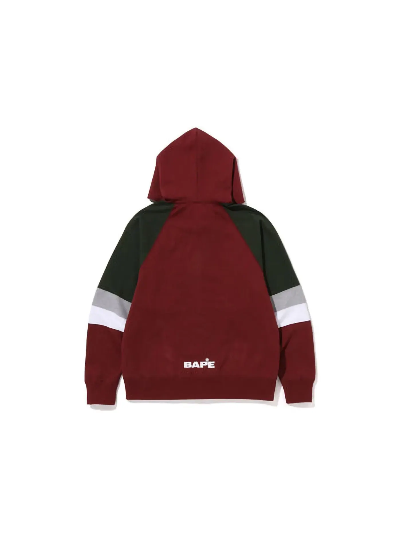 Мужская худи свободного кроя с принтом Hockey BAPE — изображение 2 из 2, бордовый