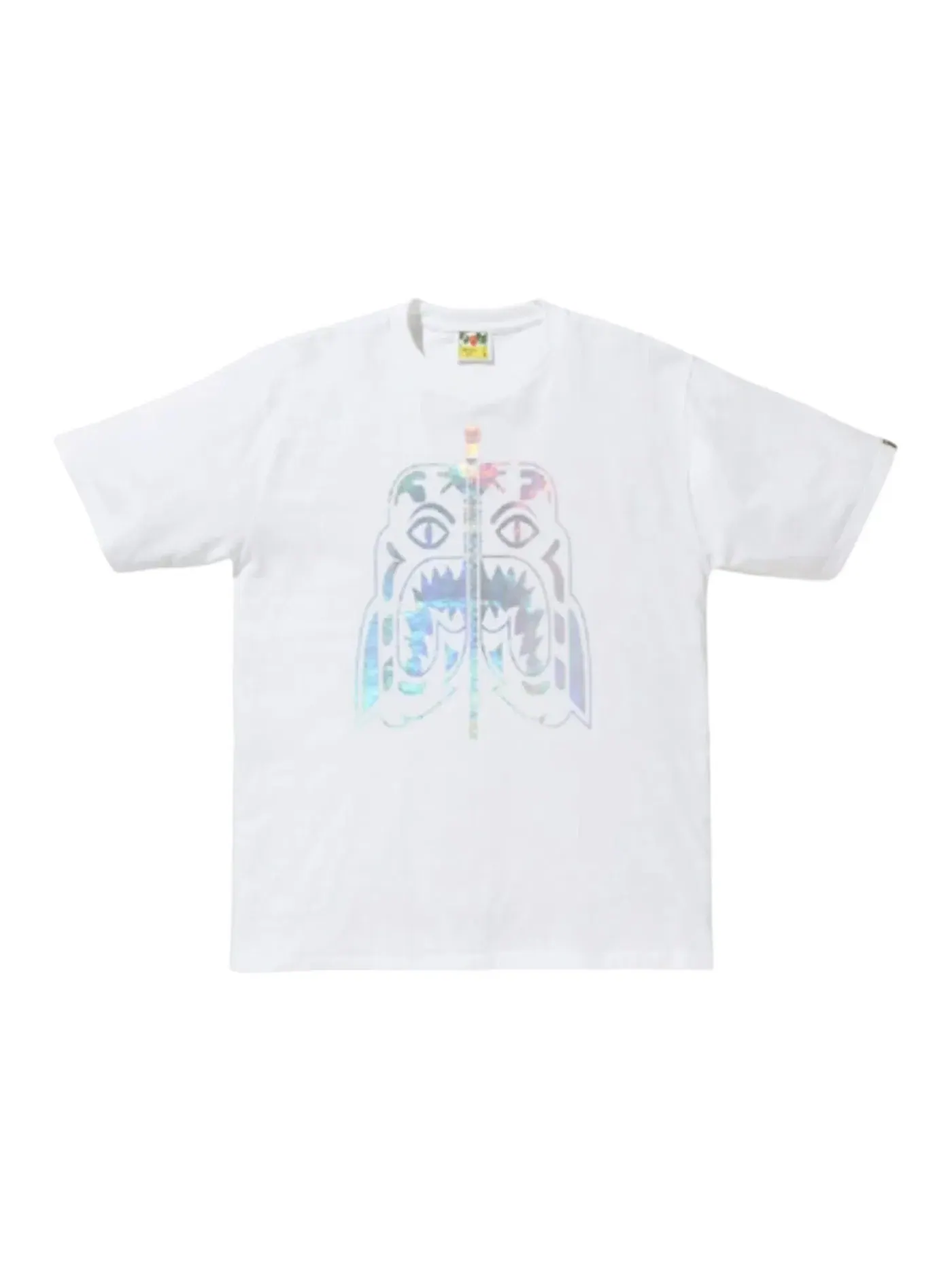 Мужская футболка с принтом BAPE Hologram Tiger Tee — изображение 1 из 1, белый