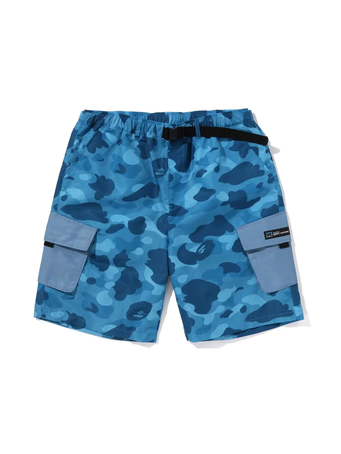 Мужские шорты с камуфляжным принтом BAPE — изображение 1 из 2, синий