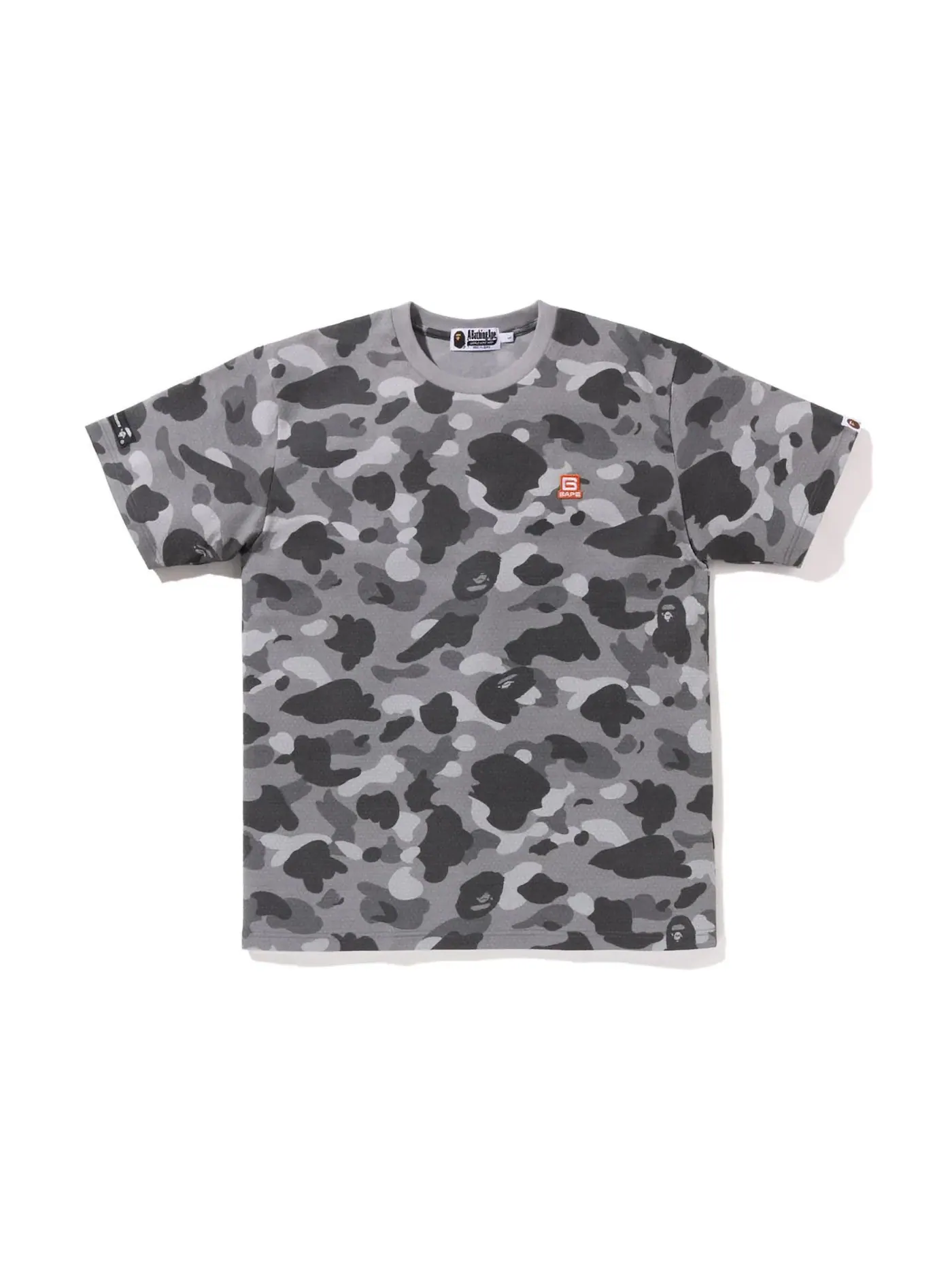 Мужская футболка с камуфляжным принтом Tee BAPE — изображение 1 из 2, серый