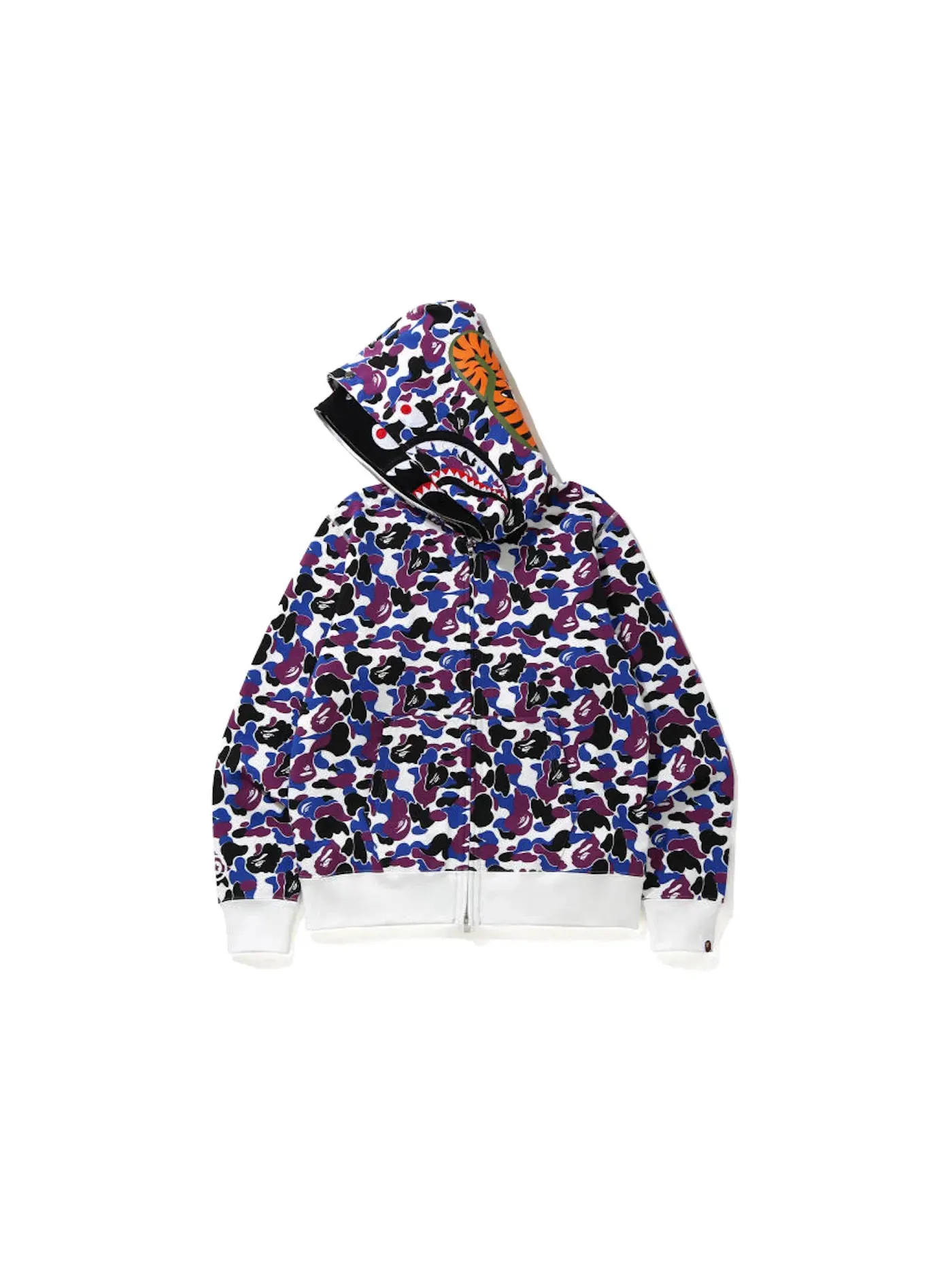 Мужская худи с принтом BAPE Hong Kong 14th Anniversary Shark Full Zip Hoodie BAPE — изображение 2 из 2, фиолетовый