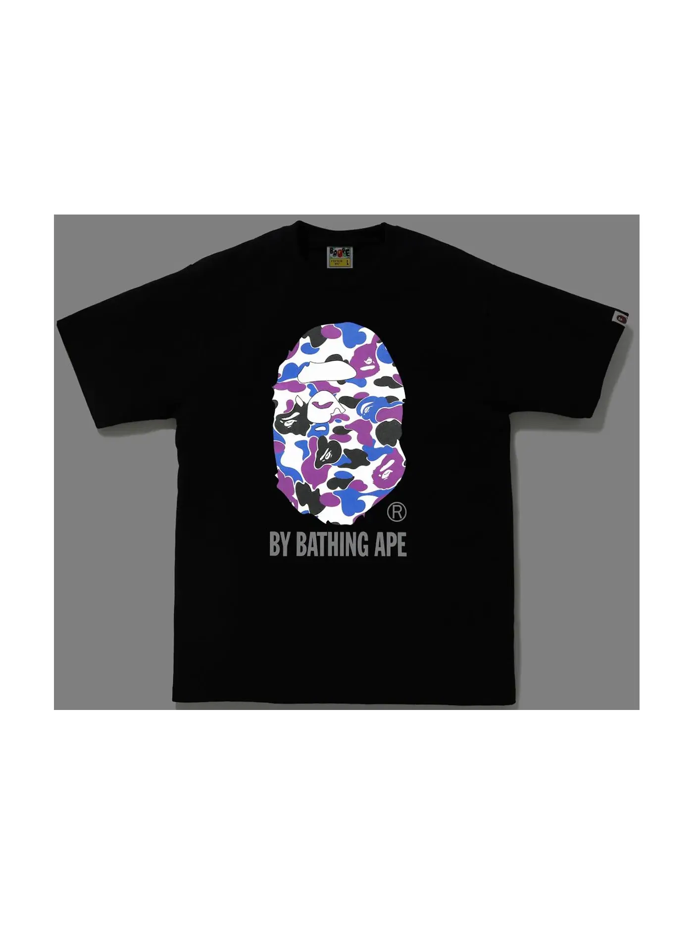 Мужская футболка с принтом BAPE Hong Kong 15th Anniversary Reflector BAPE — изображение 2 из 2, черный