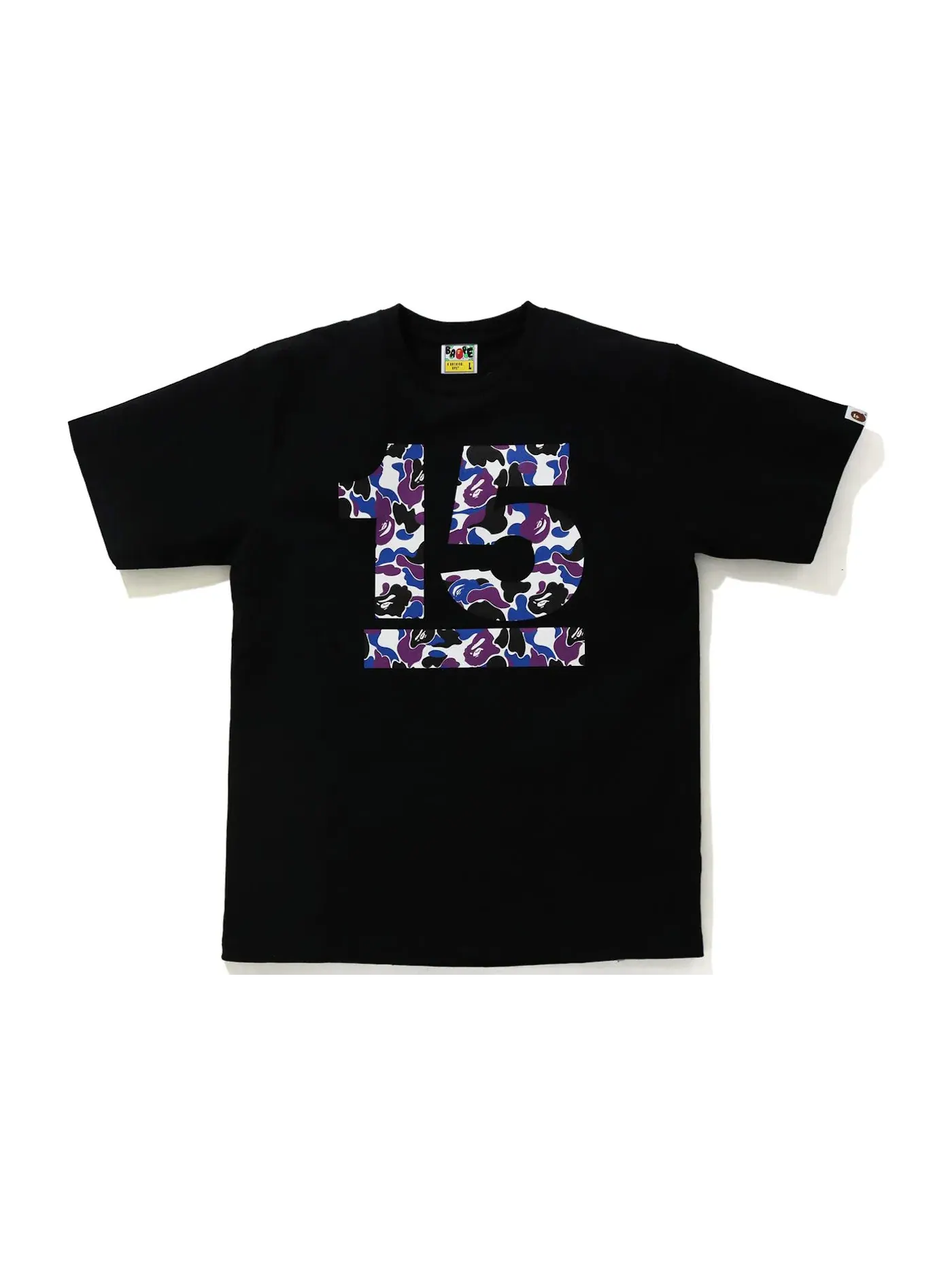 Мужская футболка с принтом BAPE Hong Kong 15th Anniversary Tee BAPE — изображение 1 из 2, черный