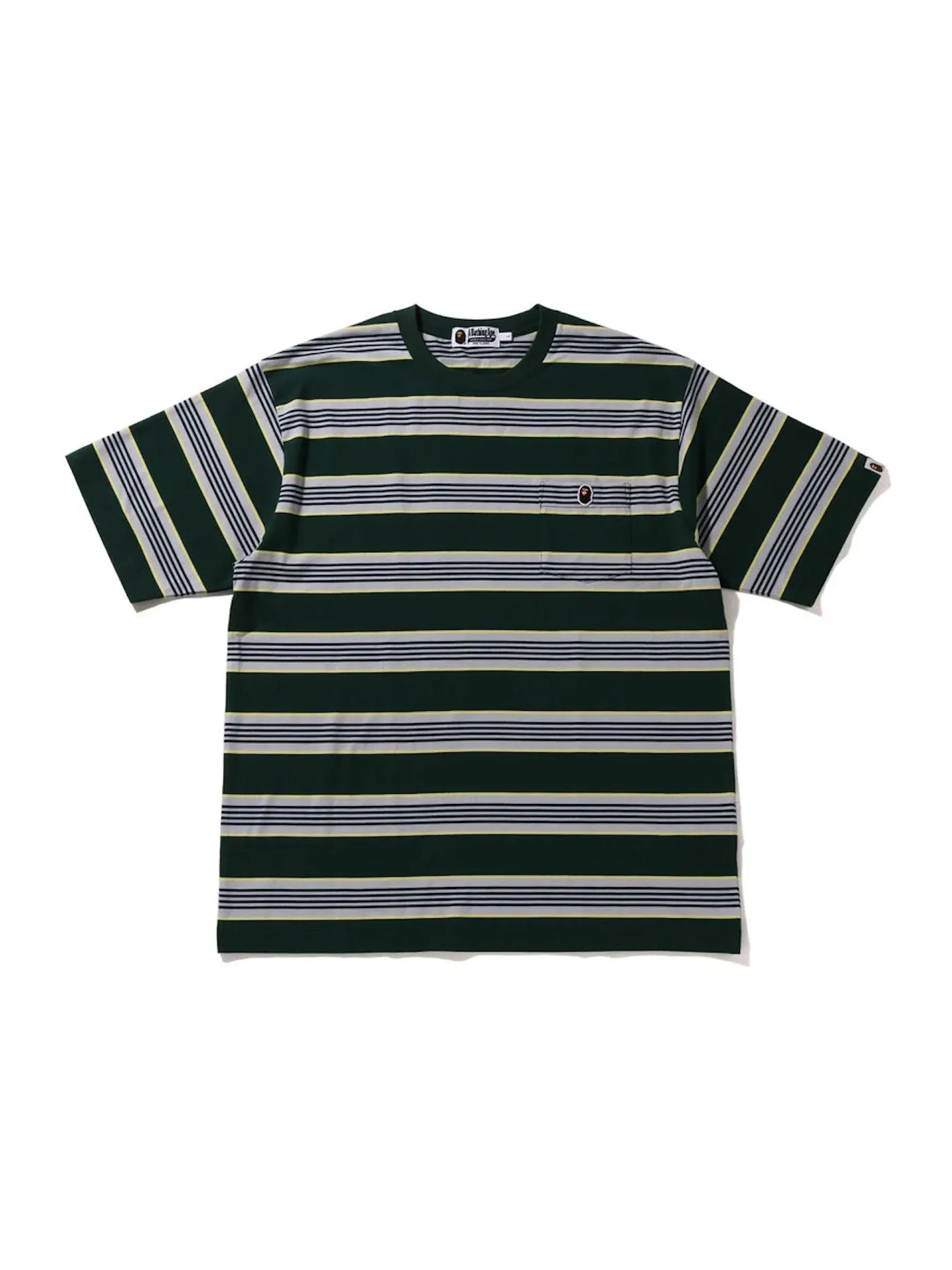 Мужская футболка свободного кроя BAPE Hoop One Point Relaxed Fit Tee — изображение 1 из 1, зеленый
