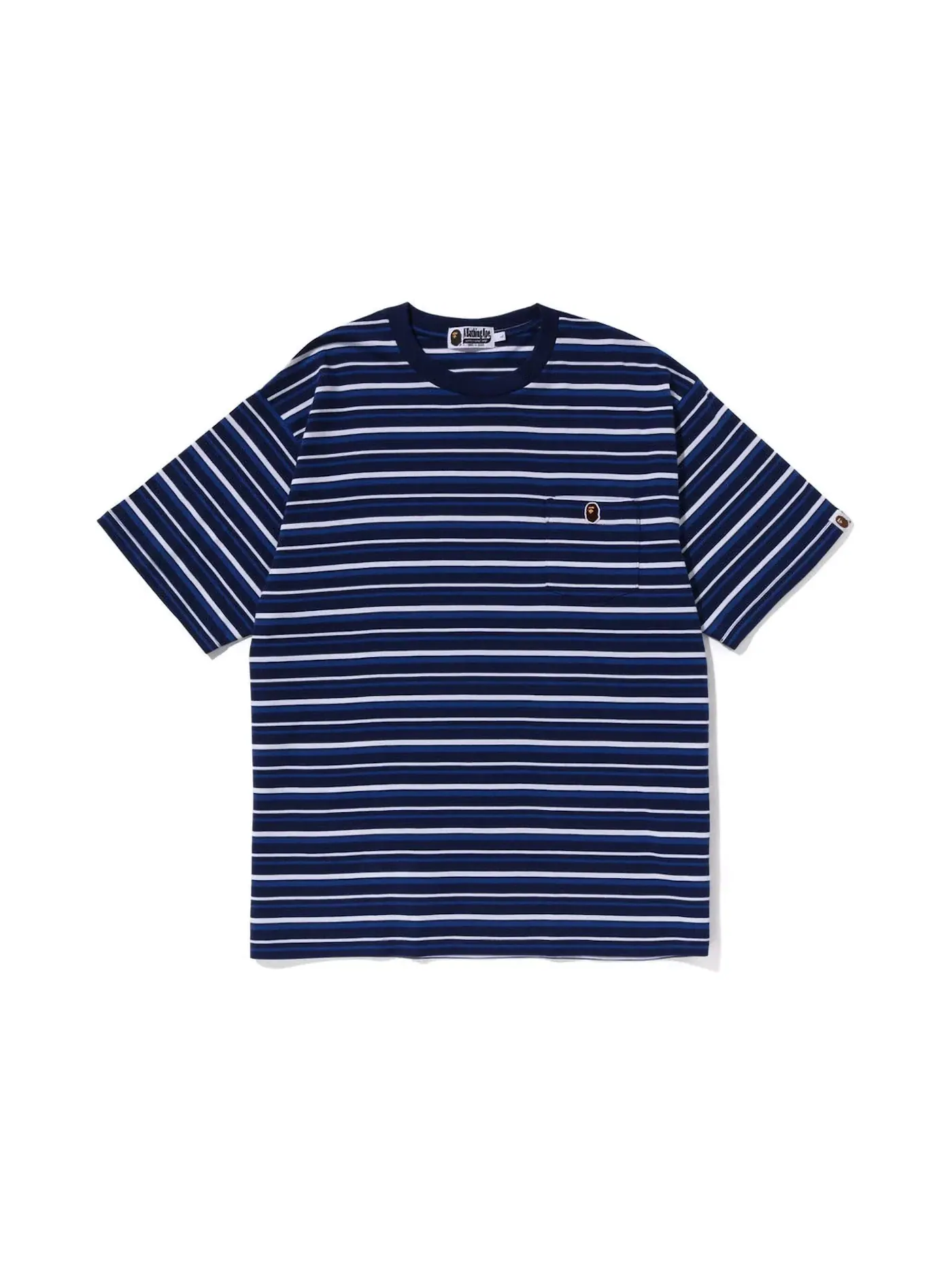 Мужская футболка свободного кроя BAPE Hoop One Point Relaxed Fit Tee (SS23) — изображение 1 из 1, синий