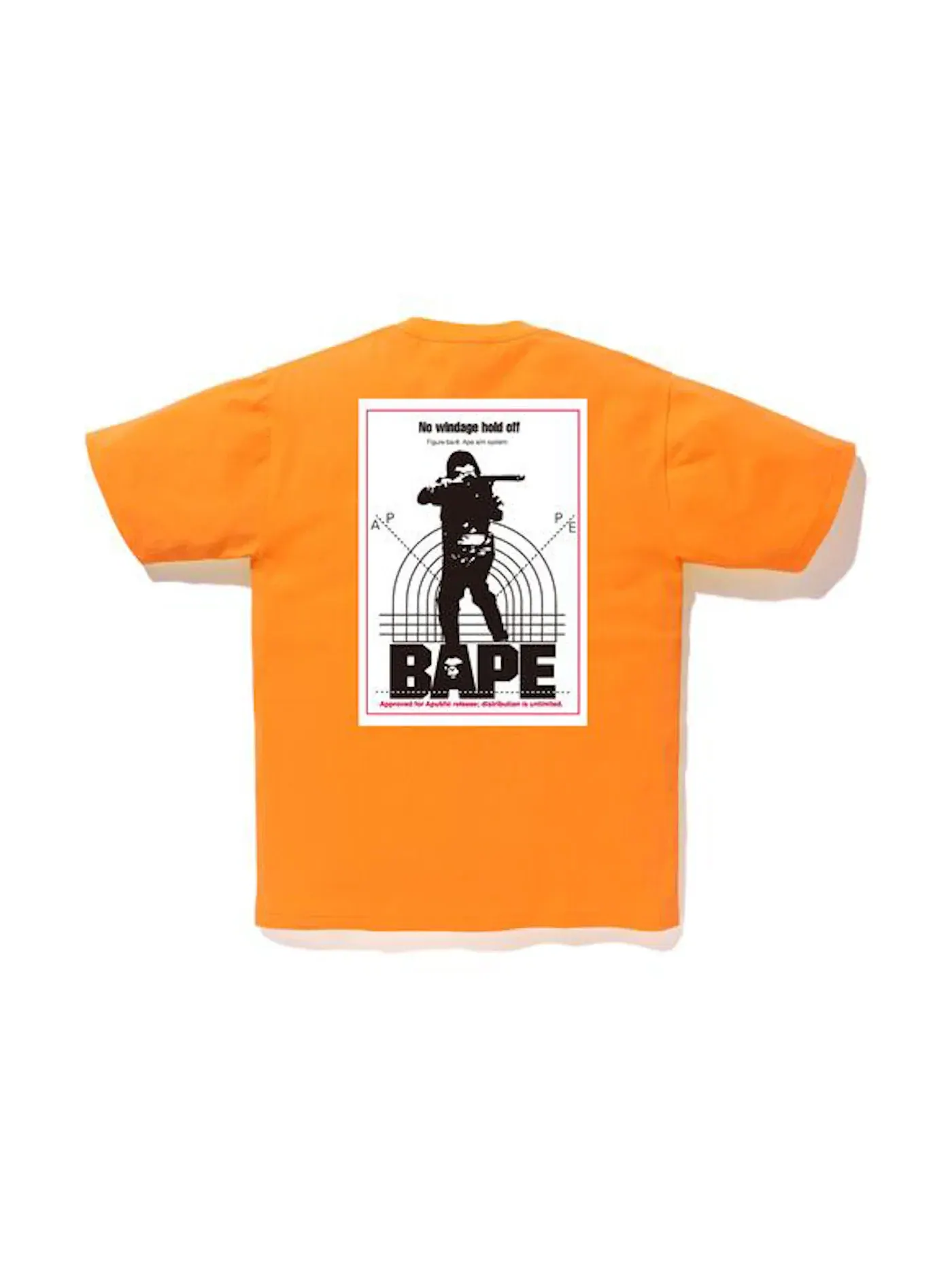 Мужская футболка с принтом BAPE Tee — изображение 2 из 2, оранжевый