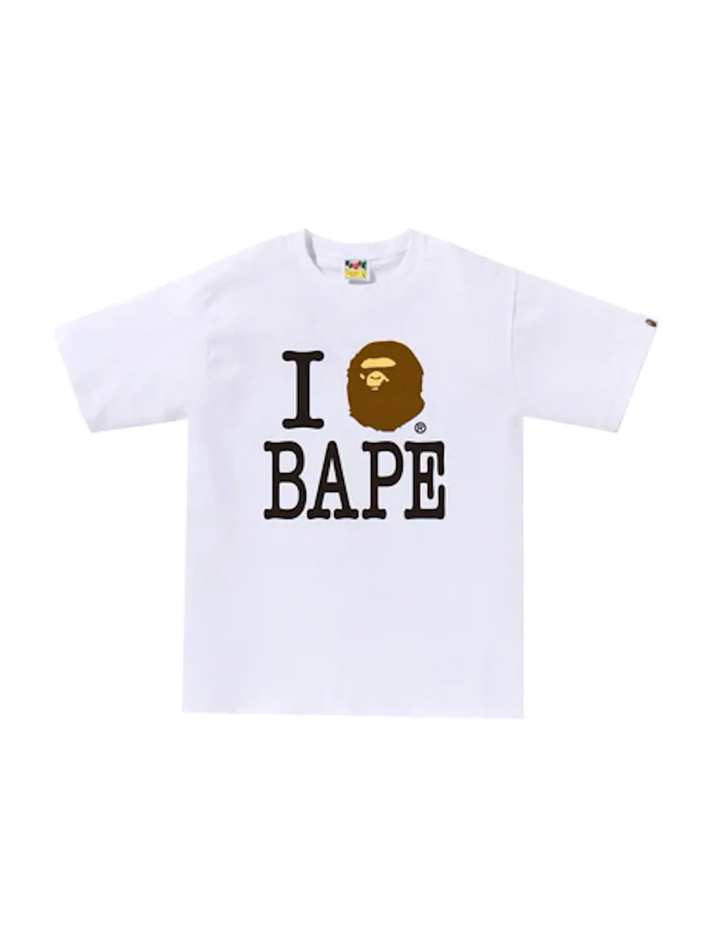 Мужская футболка с принтом BAPE I Love BAPE Tee — изображение 1 из 1, белый
