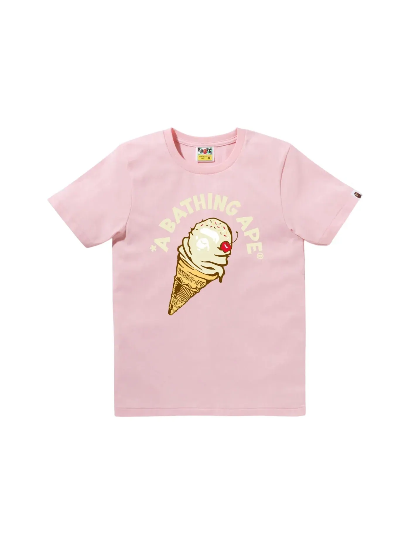 Женская футболка с принтом Ice Cream BAPE — изображение 1 из 1, розовый