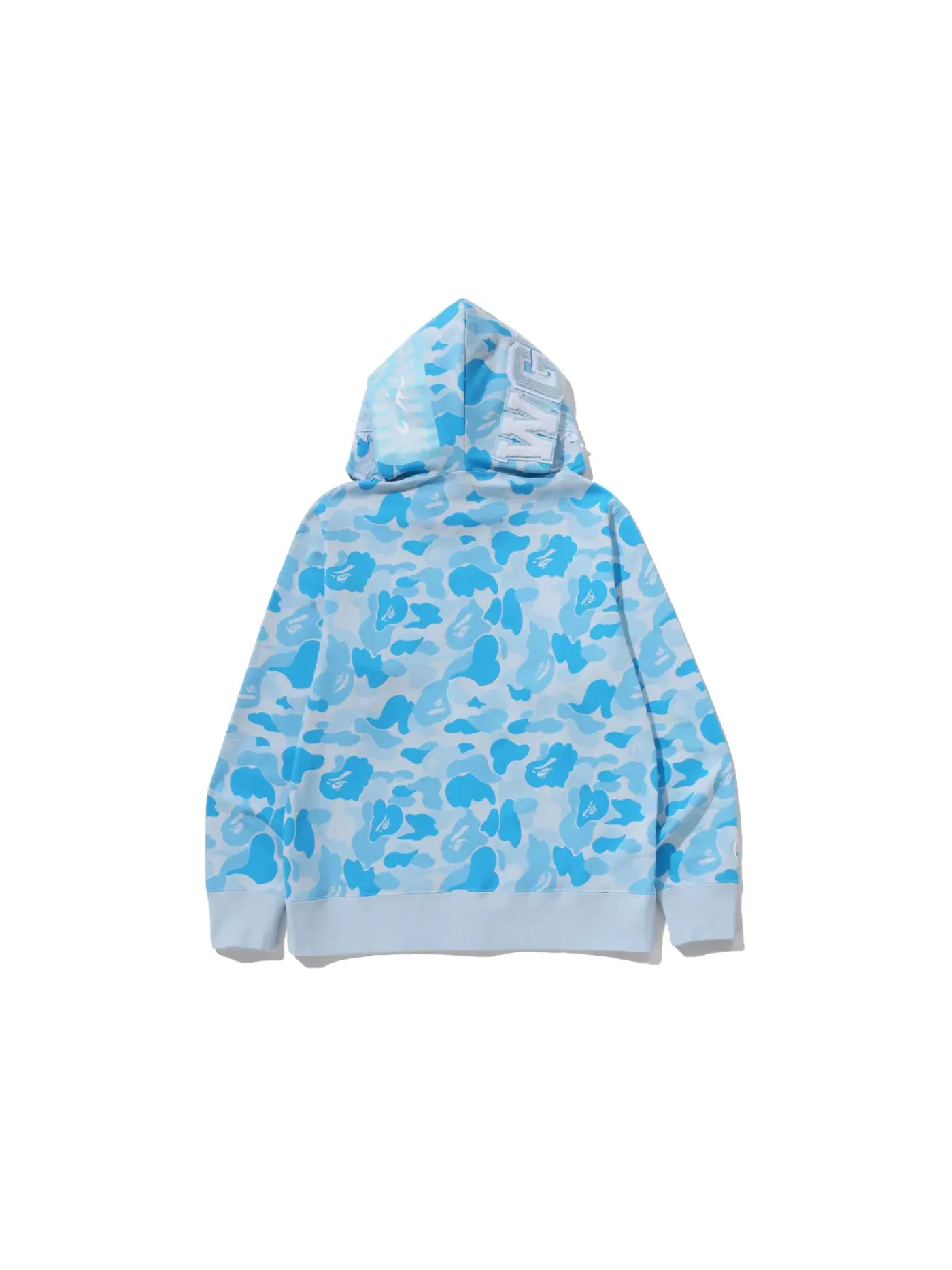 Мужская худи с принтом Icy ABC Camo Shark Full Zip Hoodie BAPE — изображение 3 из 3, синий
