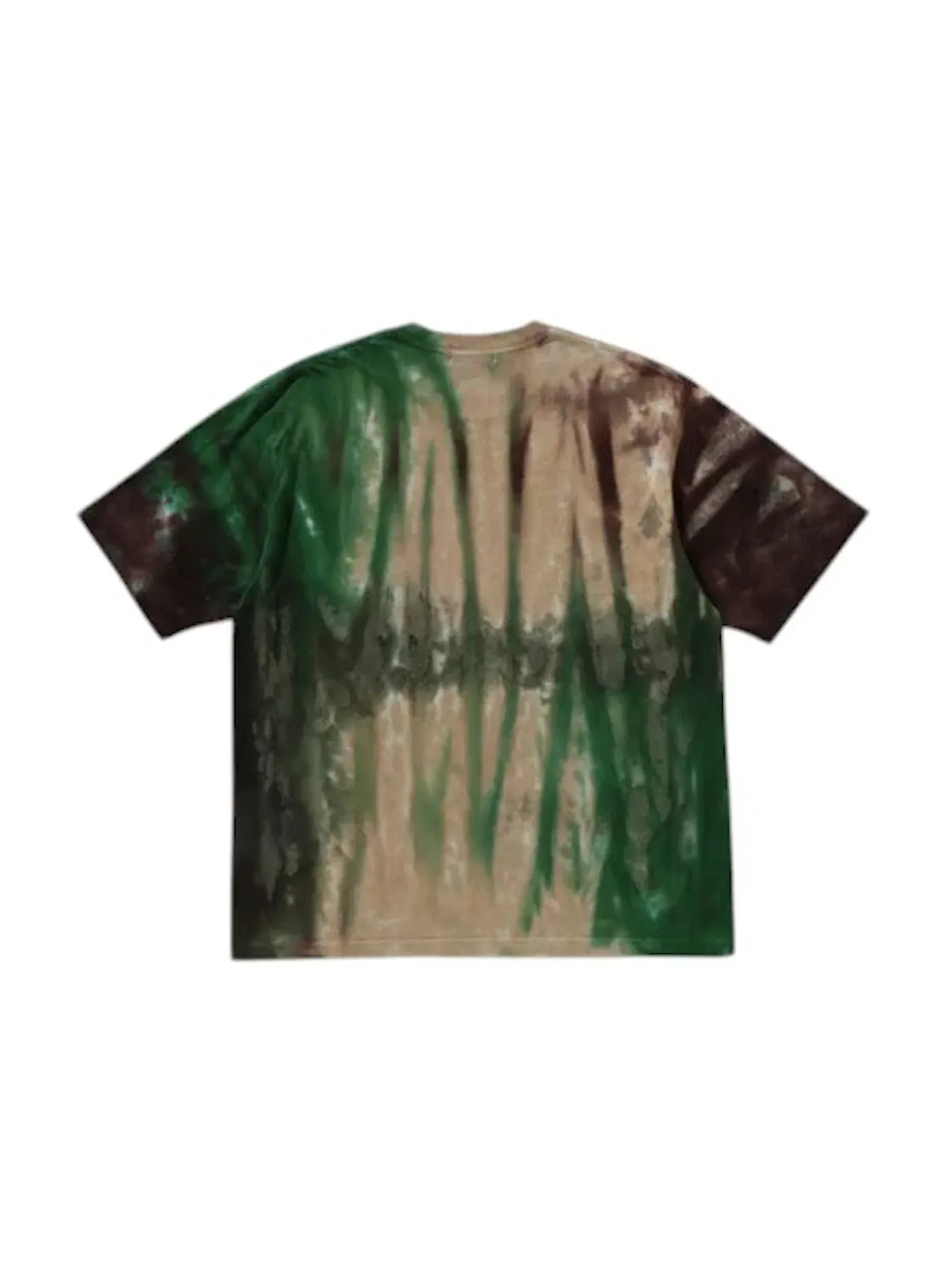Мужская футболка свободного кроя с принтом Ice Dye College BAPE — изображение 2 из 2, зеленый