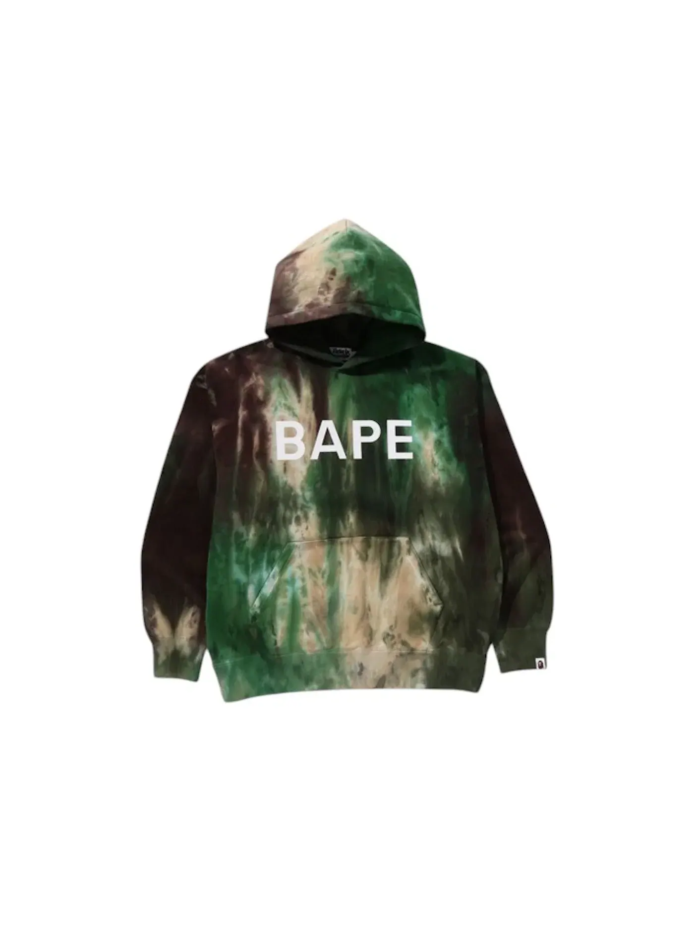 Мужской пуловер с капюшоном с принтом Hoodie BAPE — изображение 1 из 2, зеленый