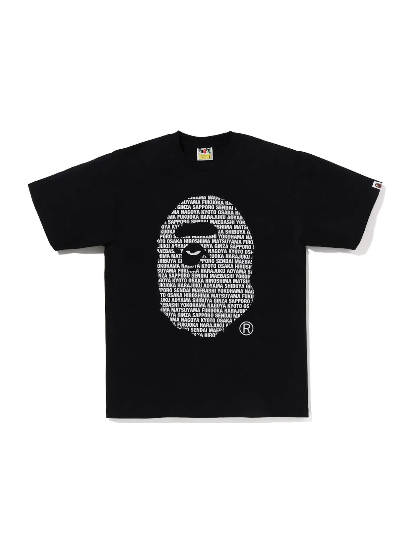Мужская футболка с принтом Ape Head Tee BAPE — изображение 1 из 2, черный