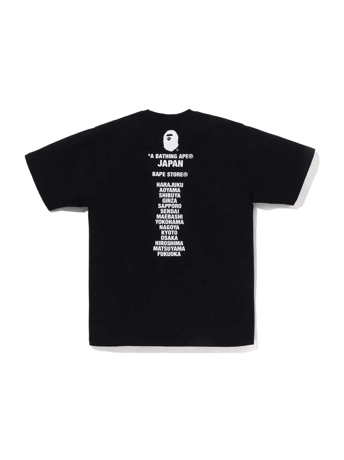 Мужская футболка с принтом Ape Head Tee BAPE — изображение 2 из 2, черный