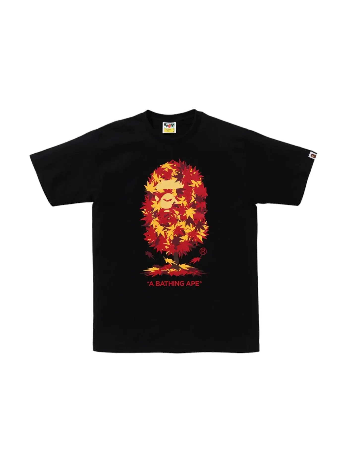 Мужская футболка с принтом BAPE Japan Autumn Ape Head Tee BAPE — изображение 1 из 1, черный