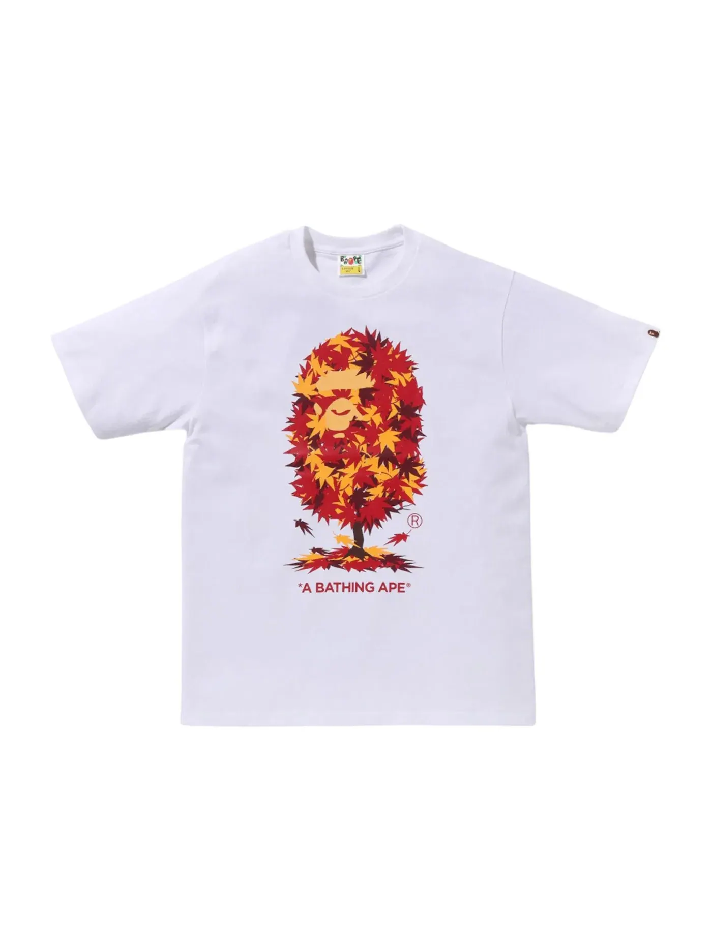 Мужская футболка с принтом BAPE Japan Autumn Ape Head Tee BAPE — изображение 1 из 1, белый