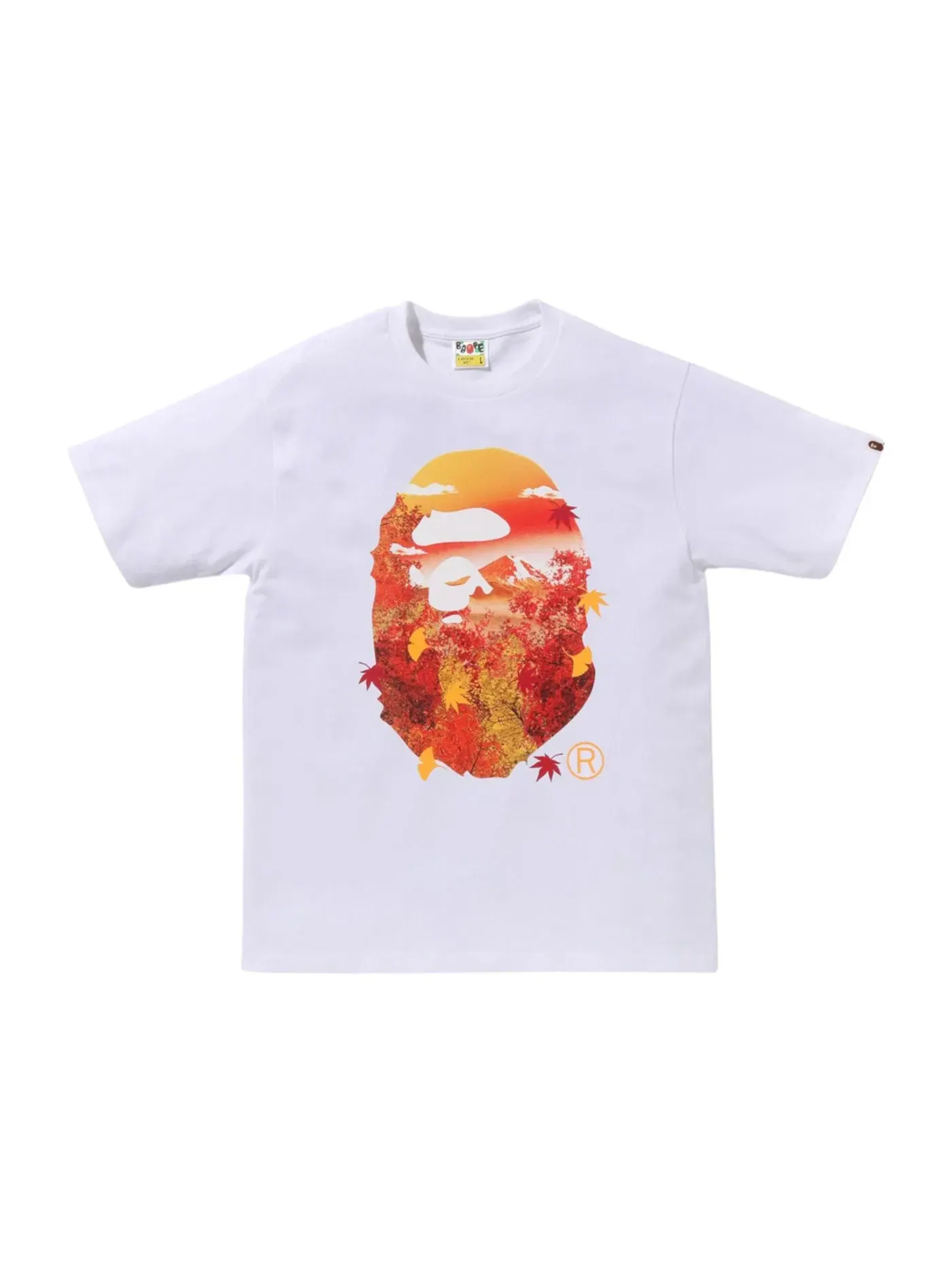 Мужская футболка с фотопринтом Ape Head BAPE — изображение 1 из 1, белый