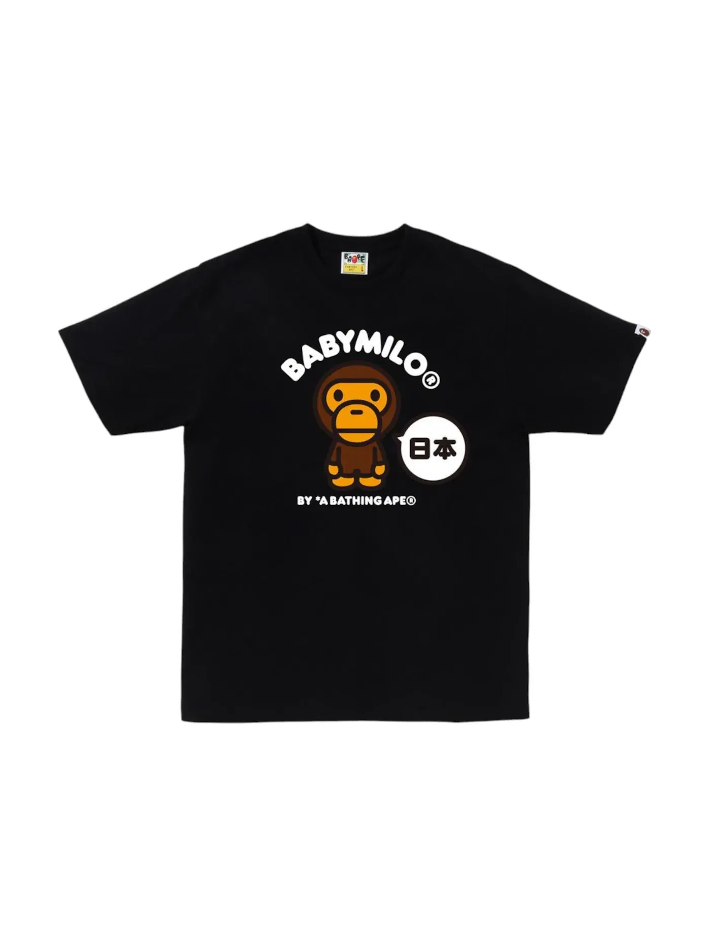 Мужская футболка с принтом BAPE Tee (SS25) — изображение 1 из 1, черный