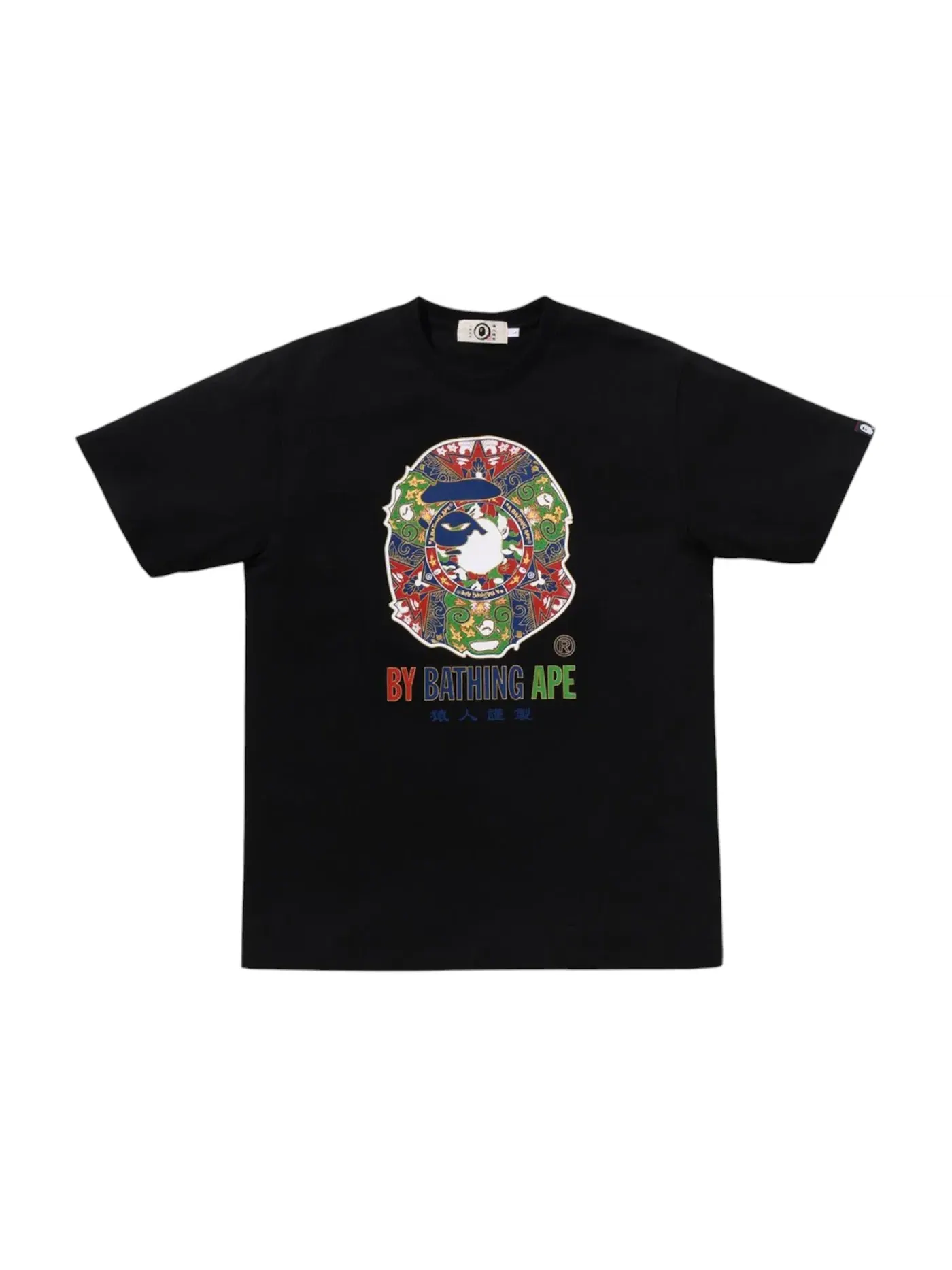 Мужская футболка с принтом Tee BAPE — изображение 1 из 1, черный
