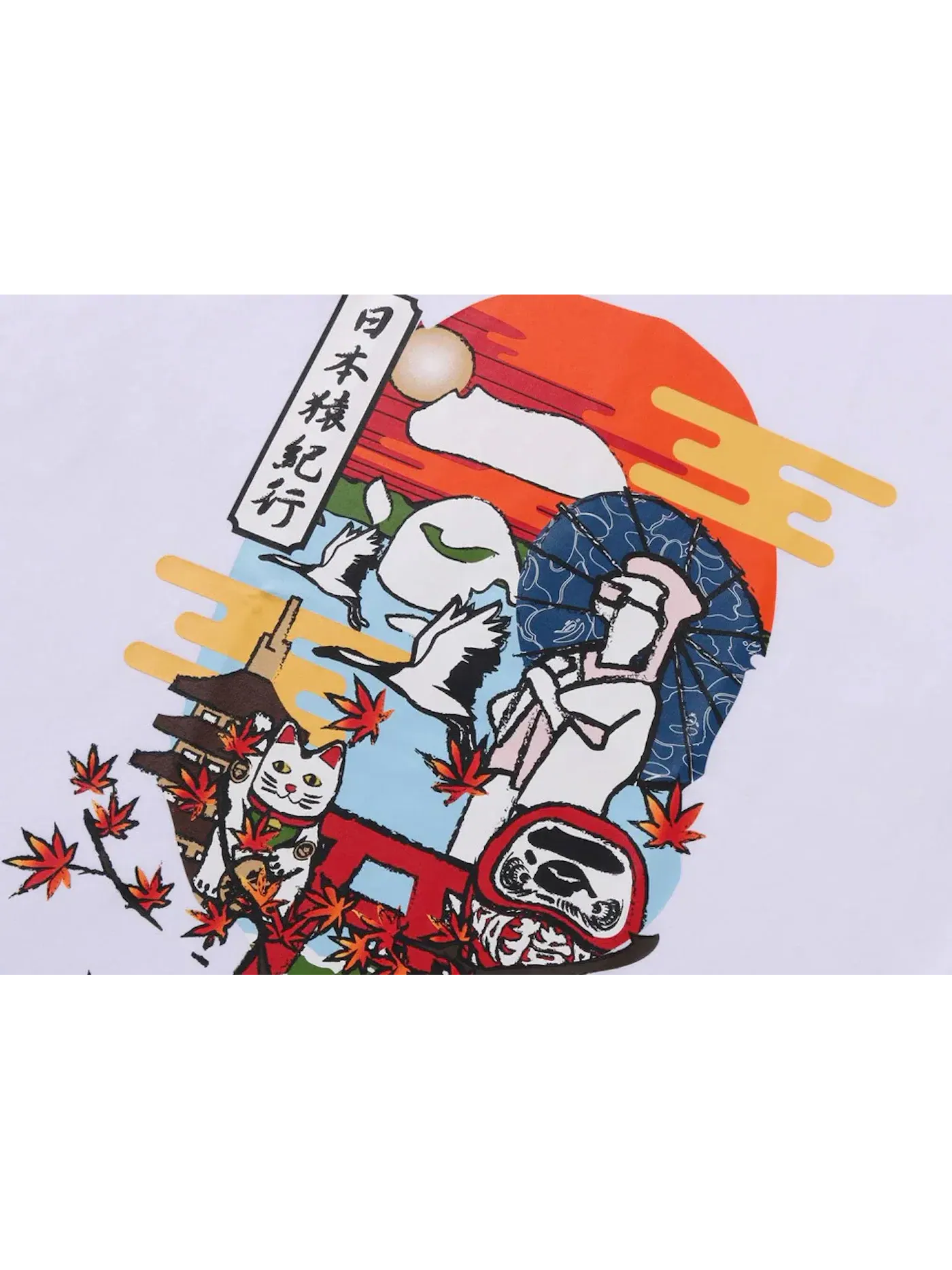 Мужская футболка с принтом BAPE Japan Culture Ape Head Tee (FW23) BAPE — изображение 2 из 2, белый
